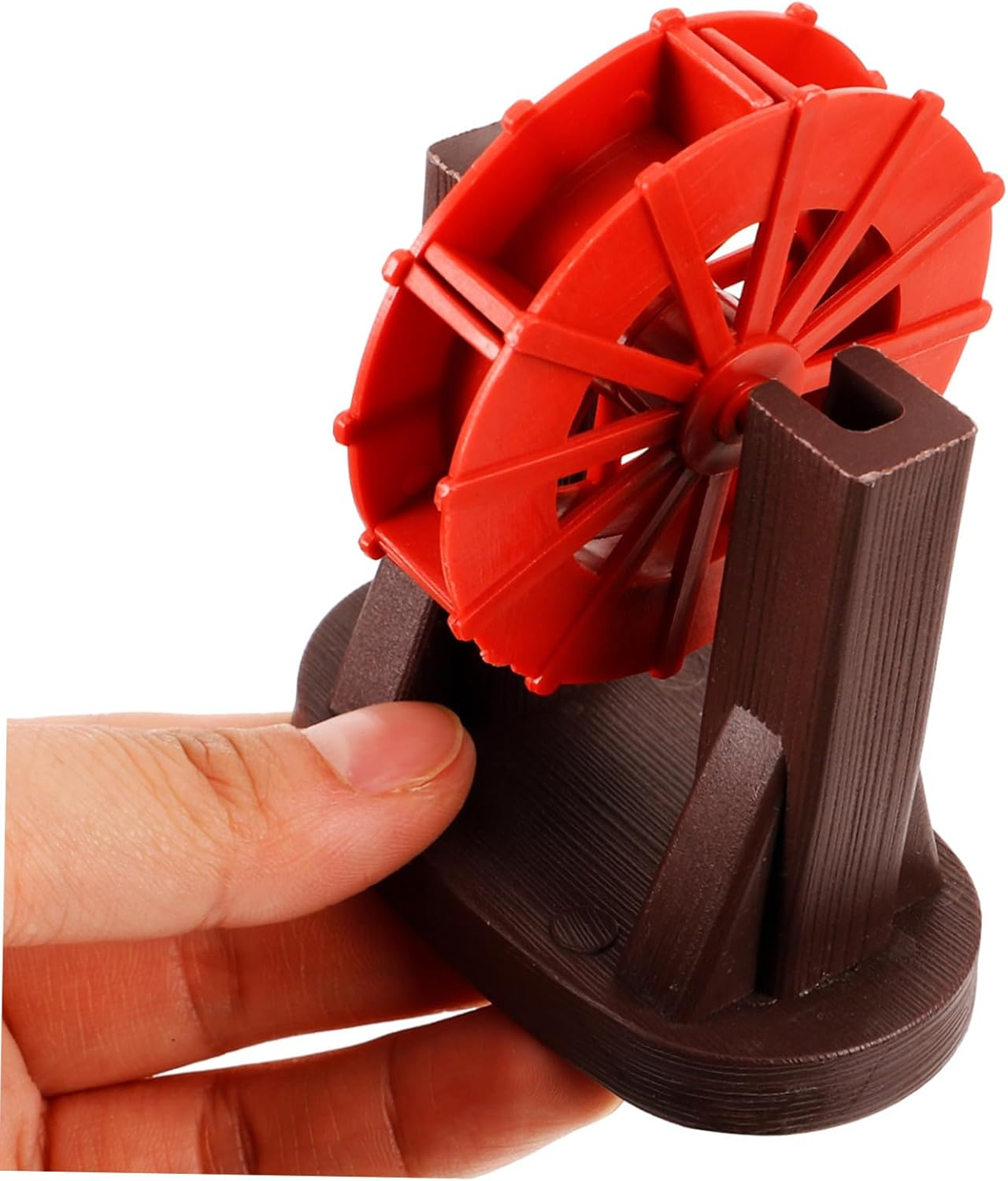 COHEALI 2Pcs Miniature Fish Tank Water Wheel Ornament Red Aquarium Water Mill Model for Zen Garden Fountain Silent Operation Decorative Accessory for Landscaping and Air Quality image number 2