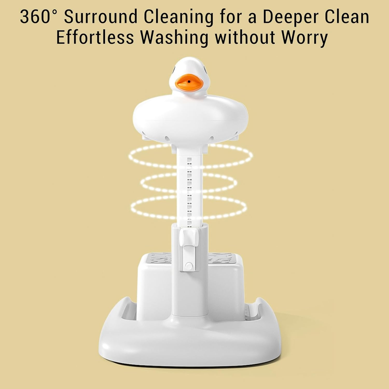 Baby Bath Stand, Adjustable Height anti Slip Foldable Baby Shower Stand, Suitable for Infants 8-36 Months (Gray White) image number 4