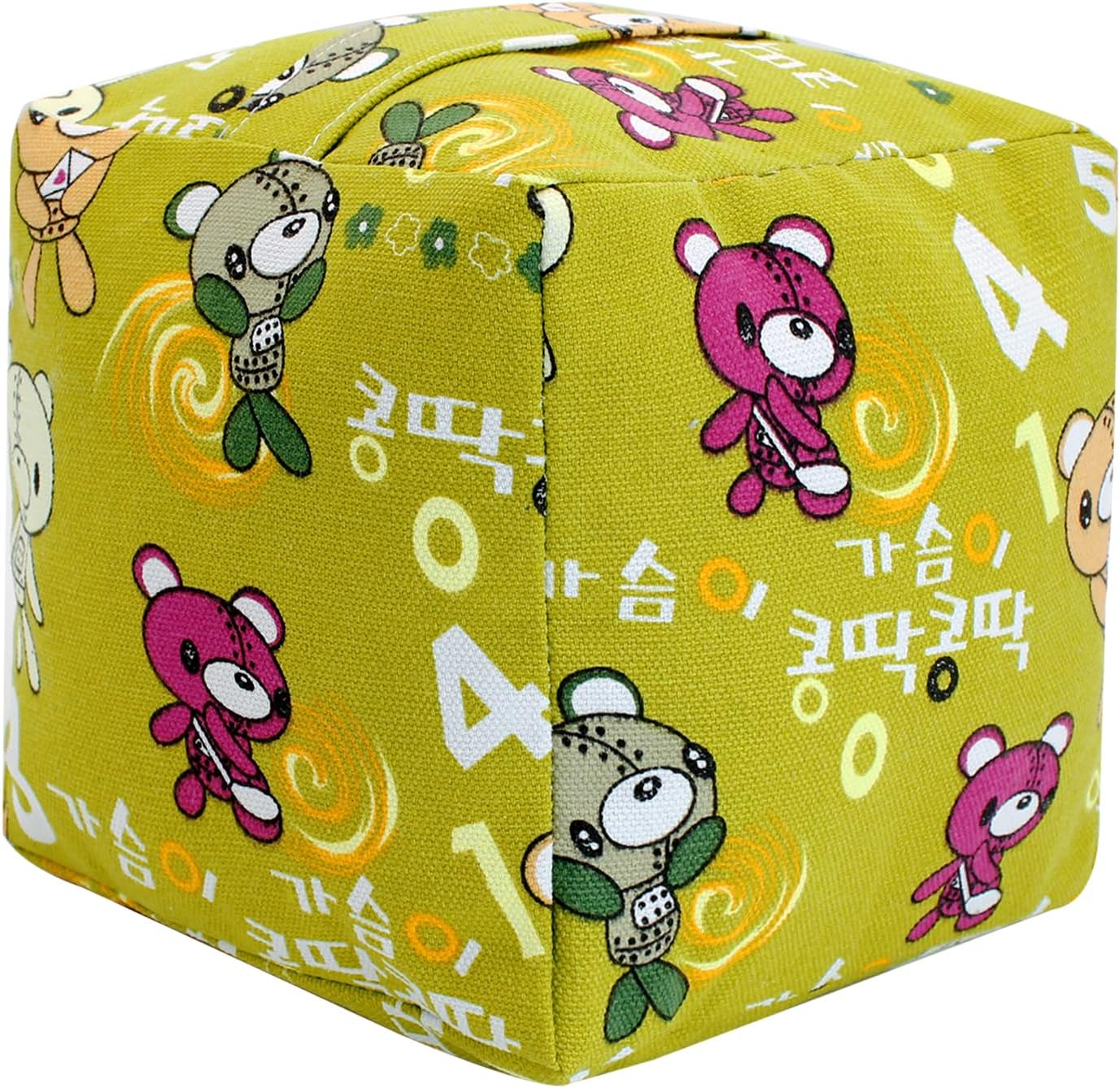 SANFERGE Decorative Door Stopper, Weighted Fabric Door Stopper with Handle, Heavy-Duty Square Door Floor Stop for Bedroom, Living Room, Interior, Doors