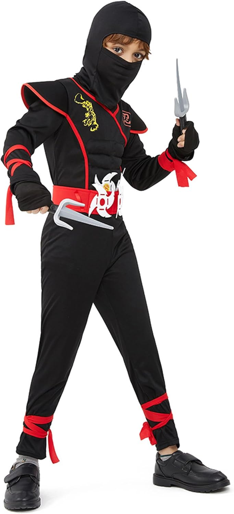 Ninja Costume Kids Halloween Costumes for Boys Dress up Party image number 4
