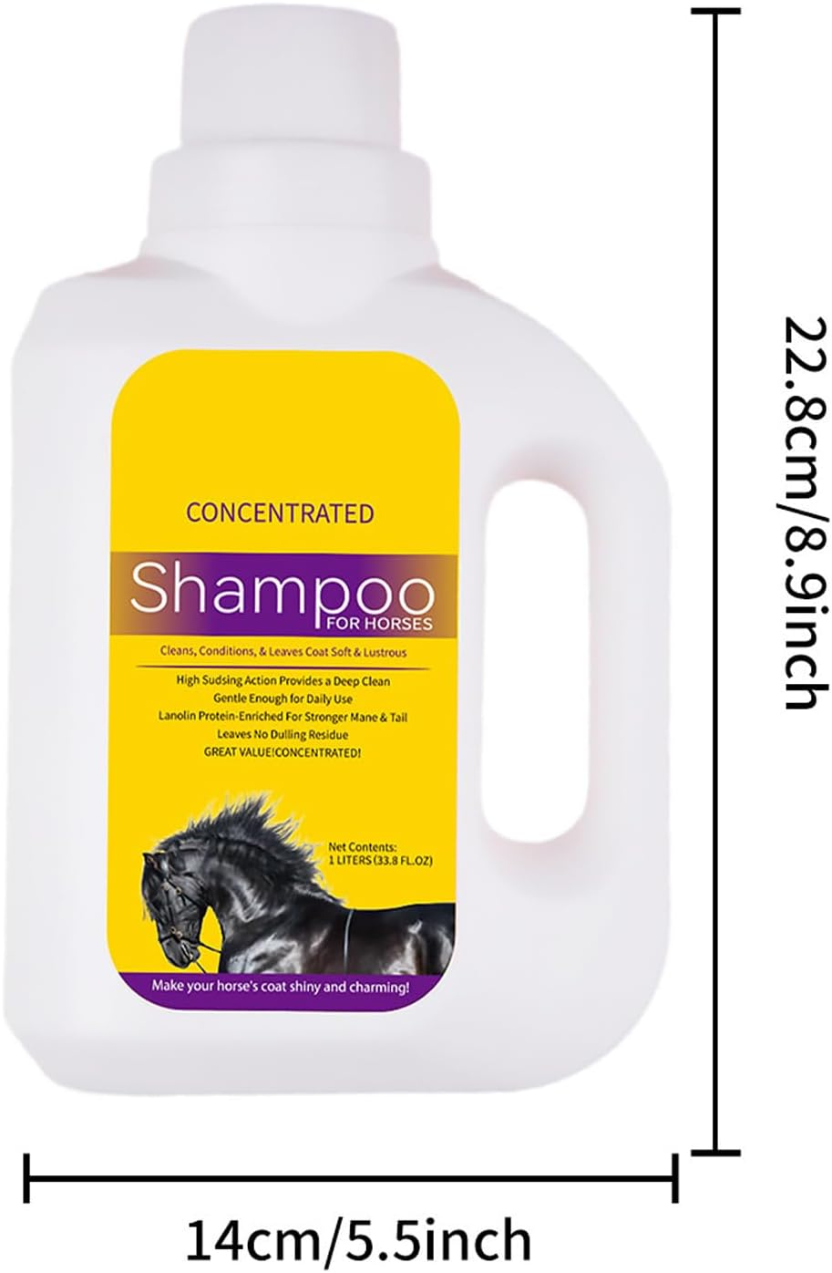 Horse Soap - Horse Shower Gel - 1L Body Wash Conditioning Shower Gel Supplies for Cleaning Bathing Hair Care Skin Dogs Tail Grooming image number 1