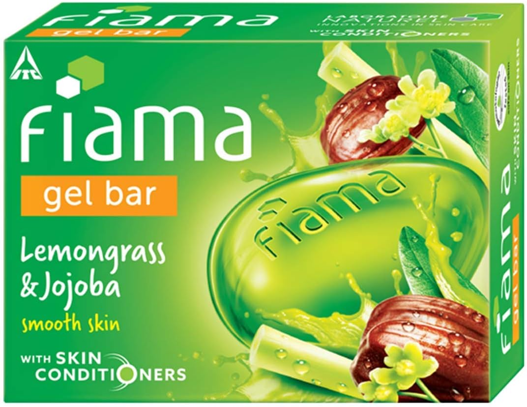 Fiama Gel Bar, Lemongrass and Jojoba for Smooth Skin, with Skin Conditioners, 125G