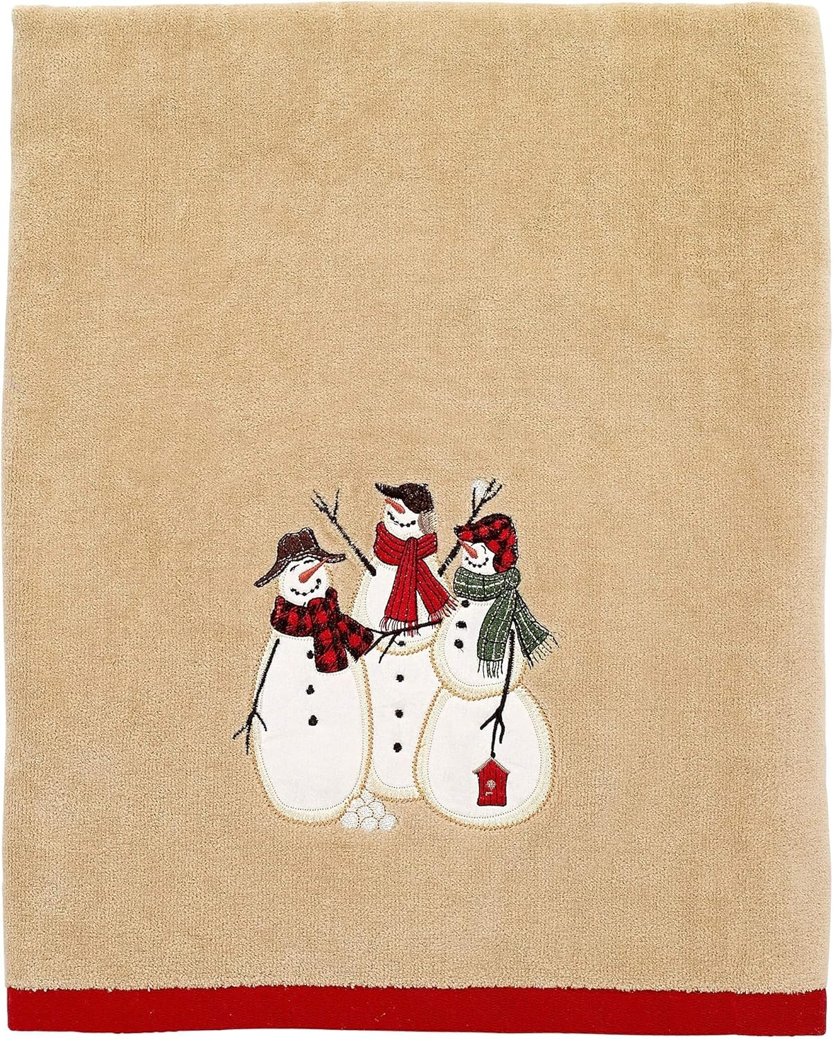 Avanti Linens - Lotion Pump, Resin Countertop Accessories, Christmas Decorations (Snowmen Gathering Collection)