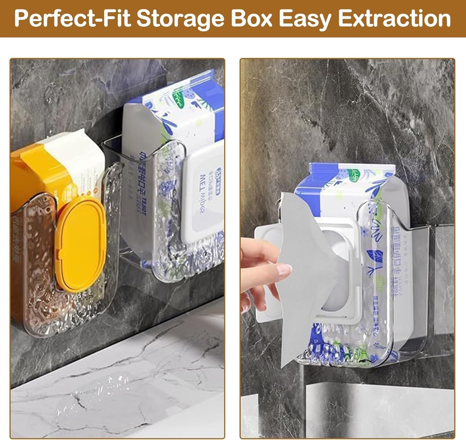 Wall Mounted Wipe Storage Box,1Pc Wall Mounted Wet Wipes Dispenser Box,Wall Mounted Wet Wipes Dispenser Box,Wall Mounted Wipe Holder Box,Wall Mounted Kitchen Wipe Storage Box,Kitchen Wipe Storage Box image number 3