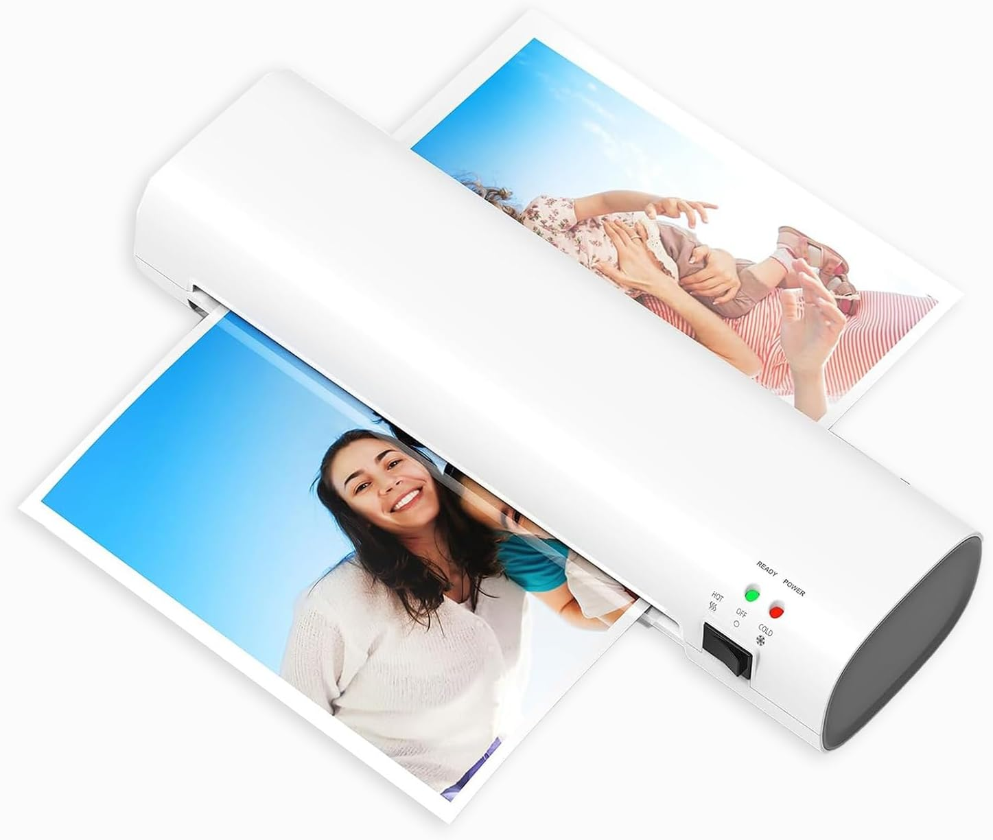 Omiention 9" Hot & Cold Laminator A4/A5/A6 Thermal Laminating Machine with 15 Sheets, 60Hz Dual Roller Fast Lamination, ABS Anti-Jam System for Home/Office/School &ndash; Compact & Portable image number 4