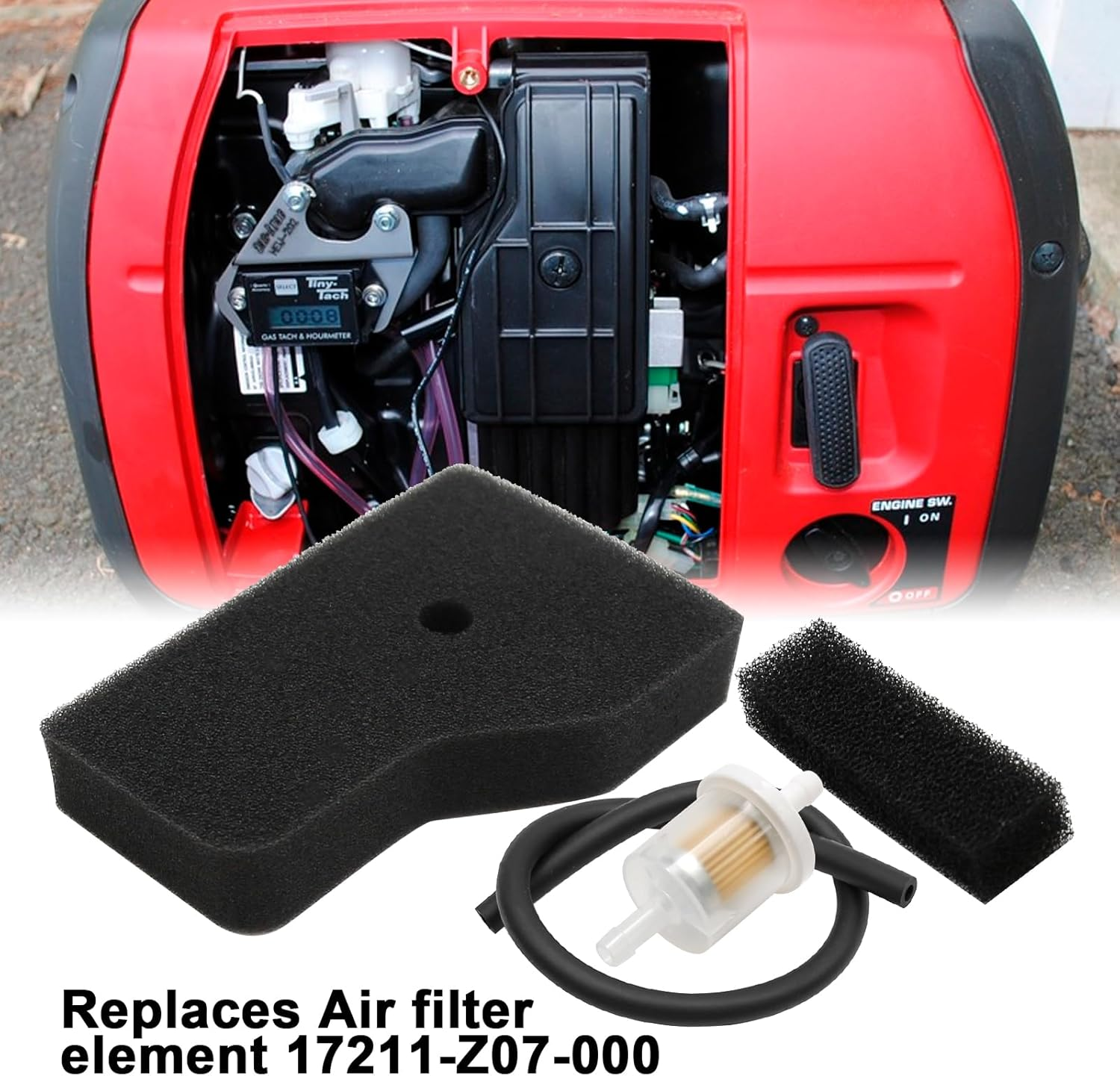 SYOWADA 17211-Z07-000 Air Filter Element 17218-Z07-000 Outer Filter Kit Replacement for Honda EU2000 Eu2000I EB2000 Eb2000I Eb2000It1 Eu2000It1 Eu2000Ik1 EU2200I Generators image number 4