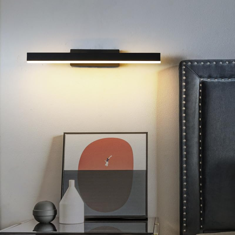 360&deg; Rotatable LED Wall Light &ndash; Modern Adjustable Black Bedside, Bathroom & Living Room Lamp | Sleek Aluminum Strip Design, 6W Energy-Saving Fixture with Warm Light image number 1