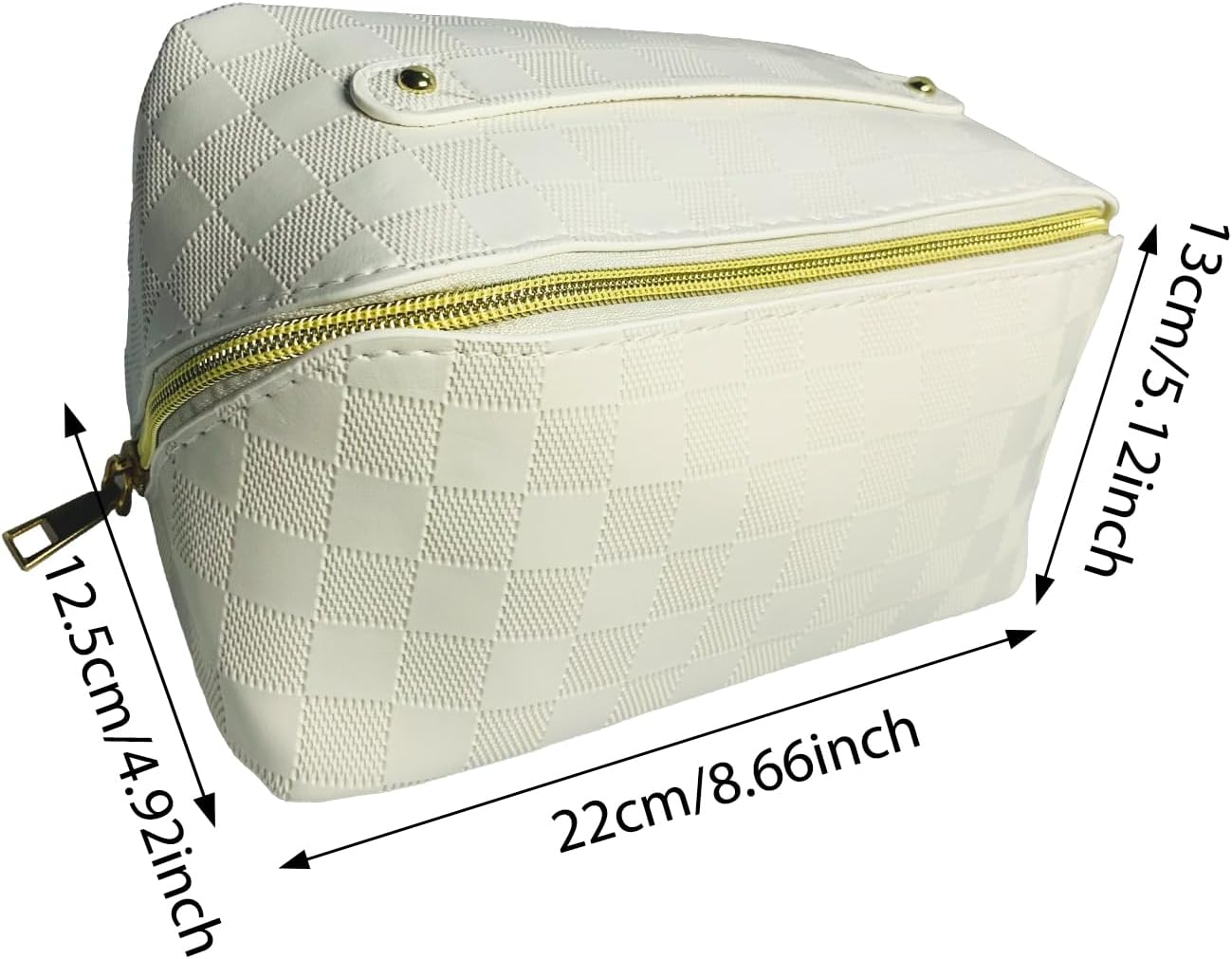 Travel Makeup Bag for Women, ZACHMEST Large Capacity Pouch Open Flat Cosmetic Bag with Compartments, Water-Resistant PU Leather Portable Toiletry Bag with Divider and Handle image number 3