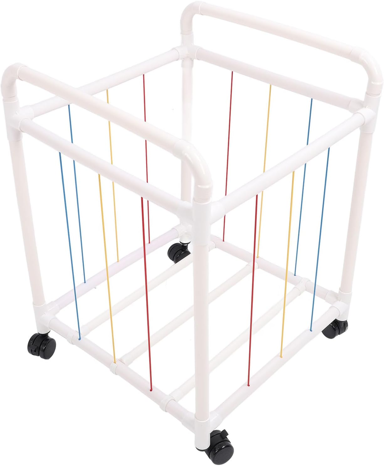 Stuffed Animal Zoo Cage, 19.69X19.69X19.69In Stuffed Animal Storage Zoo Holder Standing, Kids Toy Storage Organizer Shelves Basket with Elastic Cord, Plush Storage (C Double