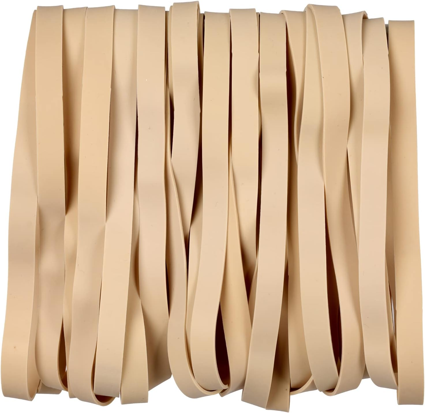 Rubber Bands Size#107 Beige 20PCS Heavy Duty Big Wide Rubber Band Elastic Bands for Office Supplies image number 2