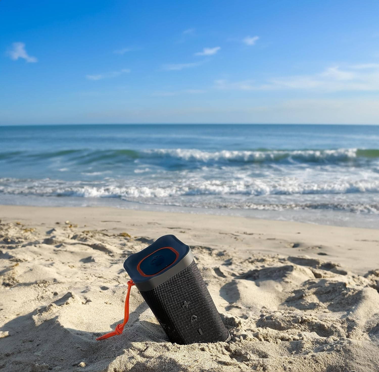 Skullcandy Terrain XL Wireless Bluetooth Speaker - IPX7 Waterproof Portable Speaker with Dual Custom Passive Radiators, 18 Hour Battery, Nylon Wrist Wrap, & True Wireless Stereo image number 4