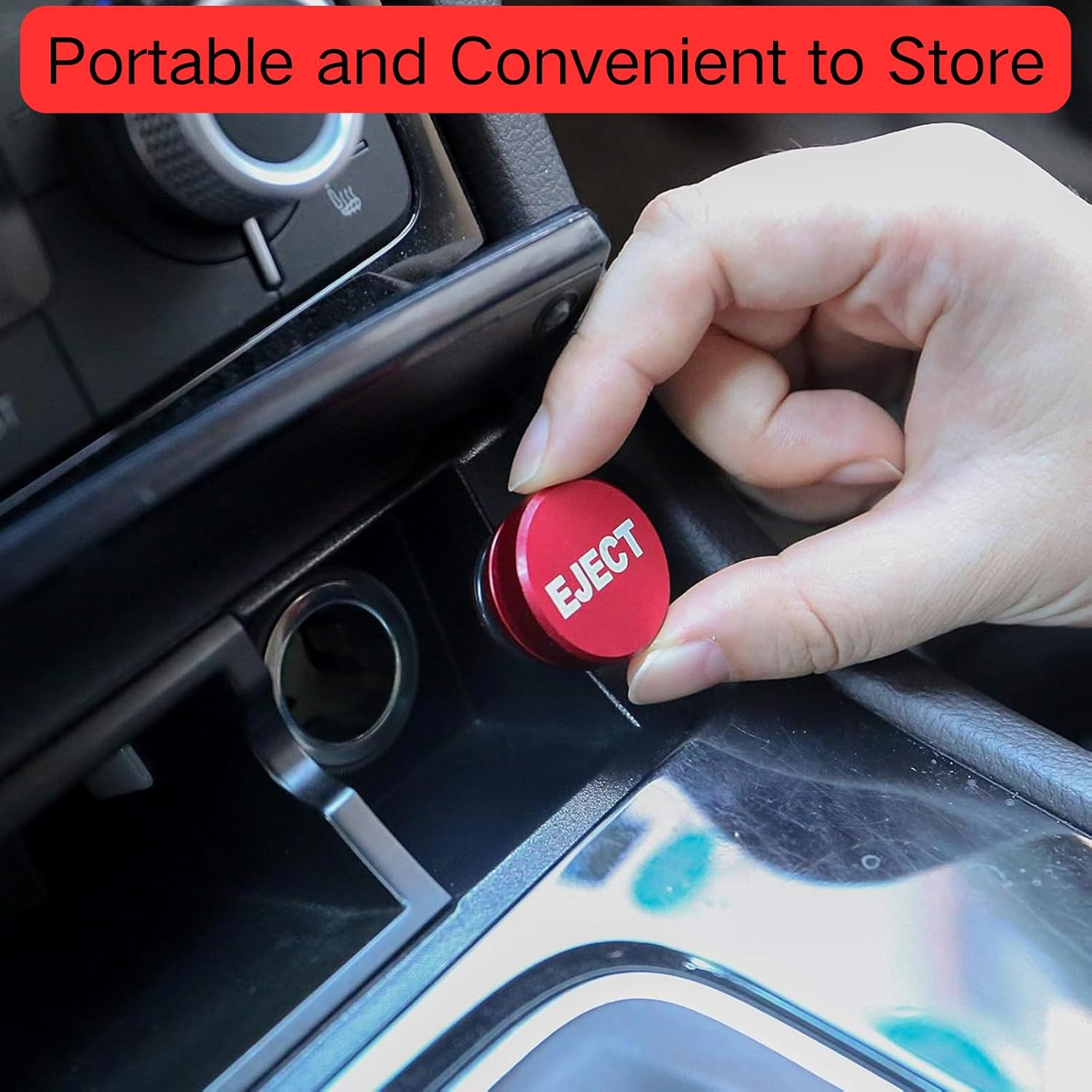 QCCAN Car Cigarette Lighter Cover, Aluminum Dustproof FIRE MISSILE NITROUS Button, 12V Universal Replacement Socket Cover Fits Most Automotive Vehicles image number 2