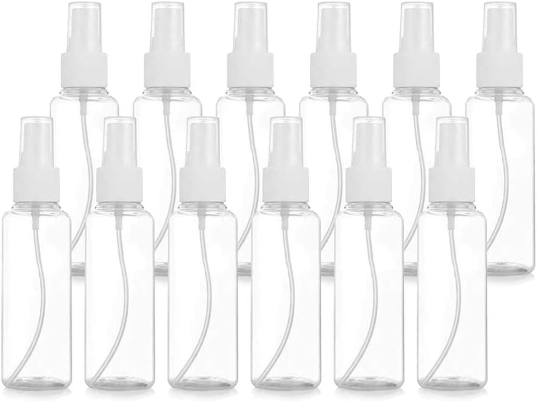 12 Pcs 50Ml Transparent Empty Spray Bottles Alcohol Spray Bottles Supplement Bottles Transparent Atomization
