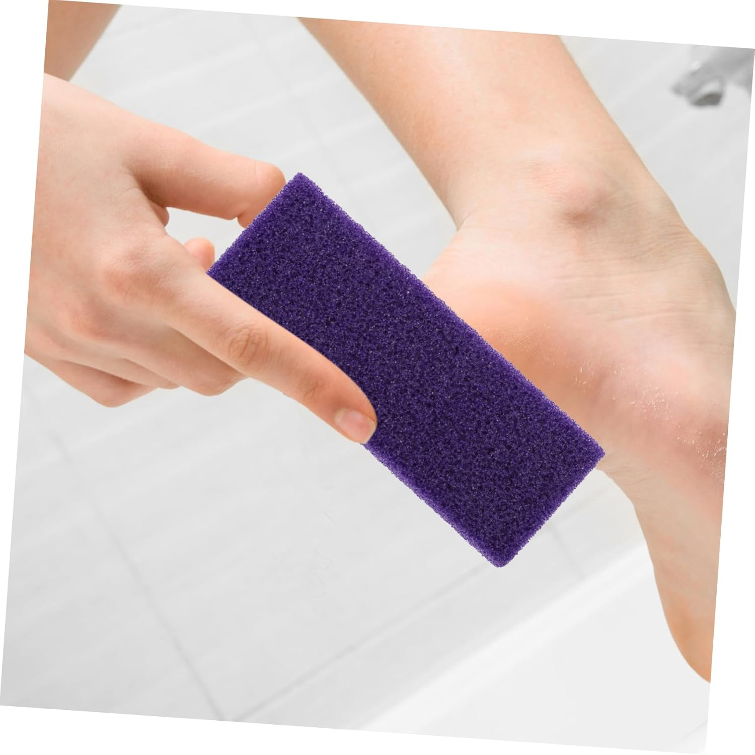SHERCHPRY 2Pcs Pumice Stone Foot Care Exfoliator Tool Callus Remover Dead Skin Scrubber for Smooth Feet Portable Purple image number 3