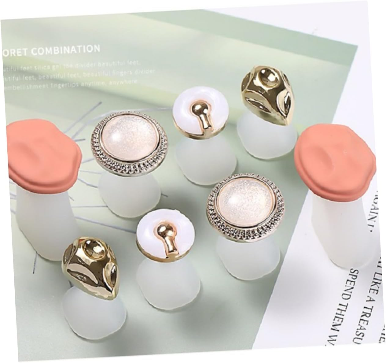 DONFAMDS Cute Flower Nail Art Toe Separator Silicone Finger Spacers Toe Spacers Nail Polish Professional Manicure Tool image number 2