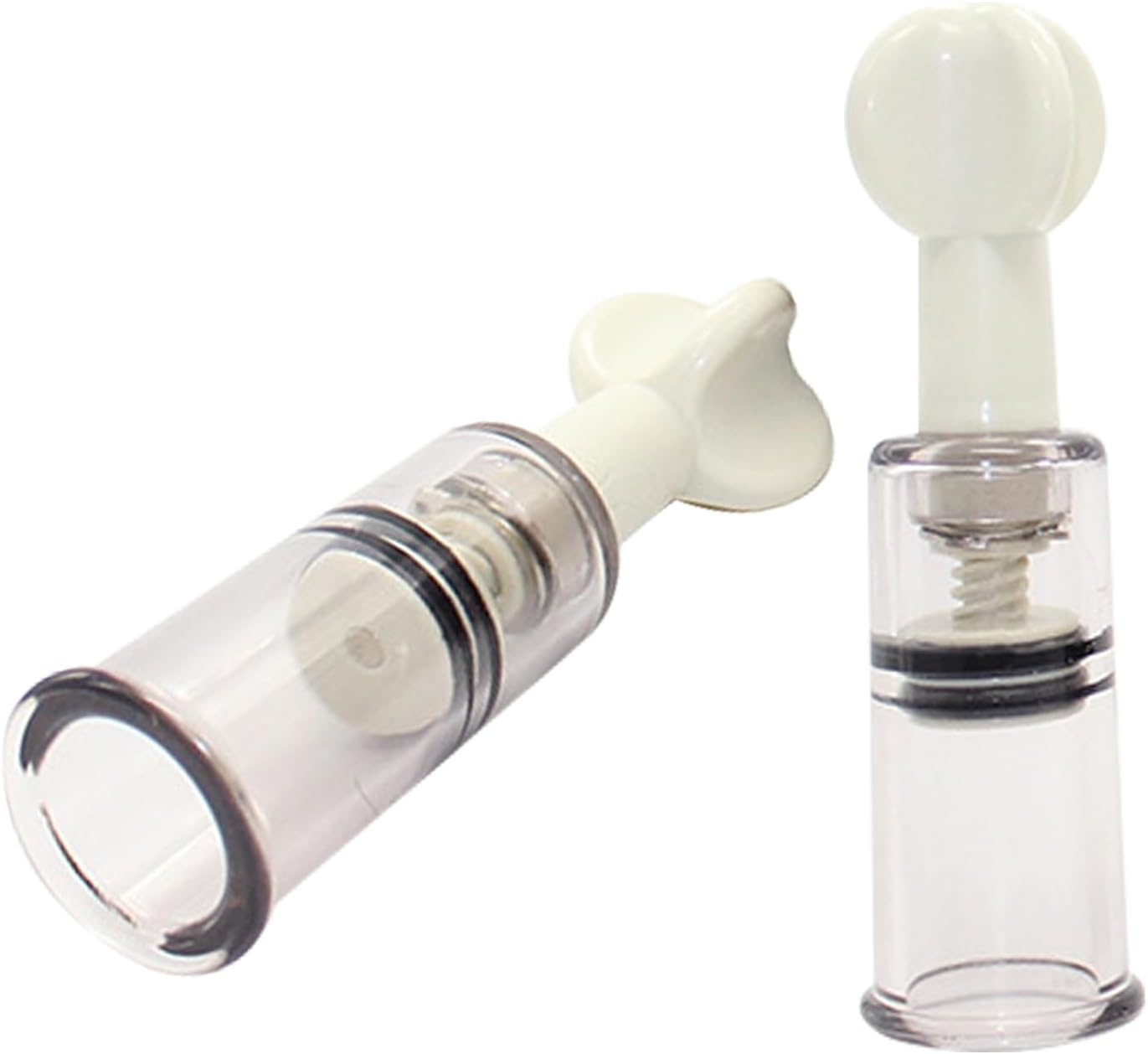 Nipple Suckers for Women White 2Piece Set Extreme Buzz BDSM Sucker Pump SM Play Fetish Pleasure Enhancement Couples Erotic Small image number 3