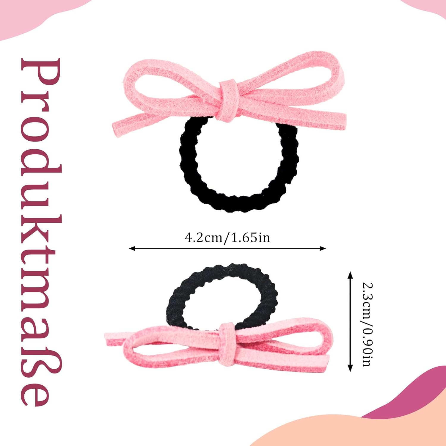 EXIPSAT Pack of 4, 40 Small Butterfly Hair Elastics, Colourful Scrunchies Hair Bobbles for Girls