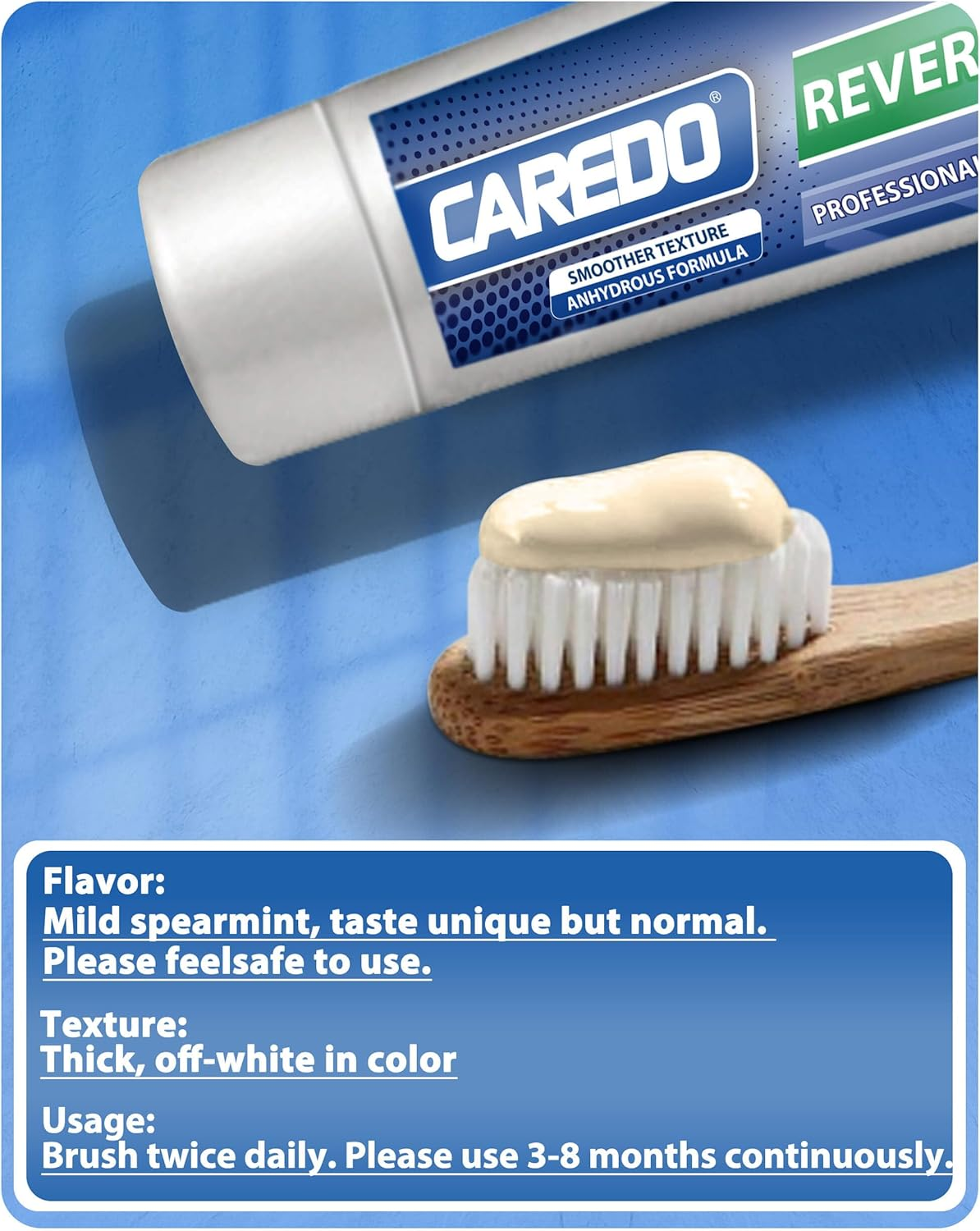 Cavity Reversal Hydroxyapatite Toothpaste for Adults, Home Cavity Repair Fluoride Free, Reverse Cavities for Tooth Decay Repair, Remineralizing Sensitive Toothpaste 3.52 OZ image number 1