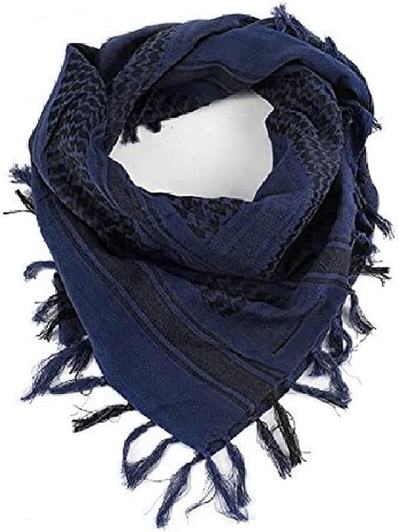 LORJE 100% Cotton Scarf Arab Tactical Desert Thickened Scarf Wrap for Women and Men