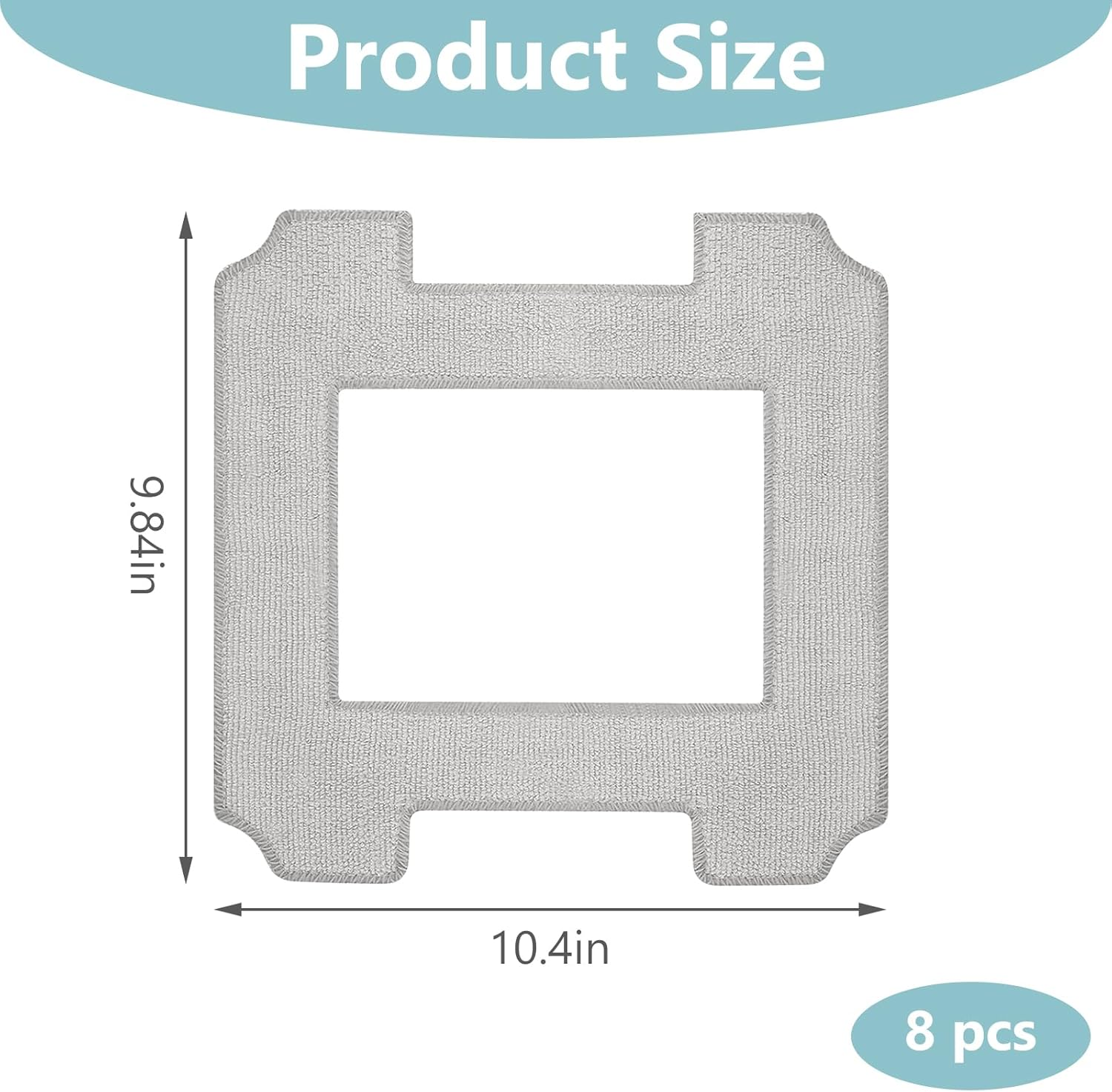 Pack of 8 Cleaning Pads Replacement Parts for E-COVACS Winbot W2 Omni / W2 / W1 Pro / W1 Window Cleaning Robot Wipes Accessories Washable Microfibre Wipes image number 6