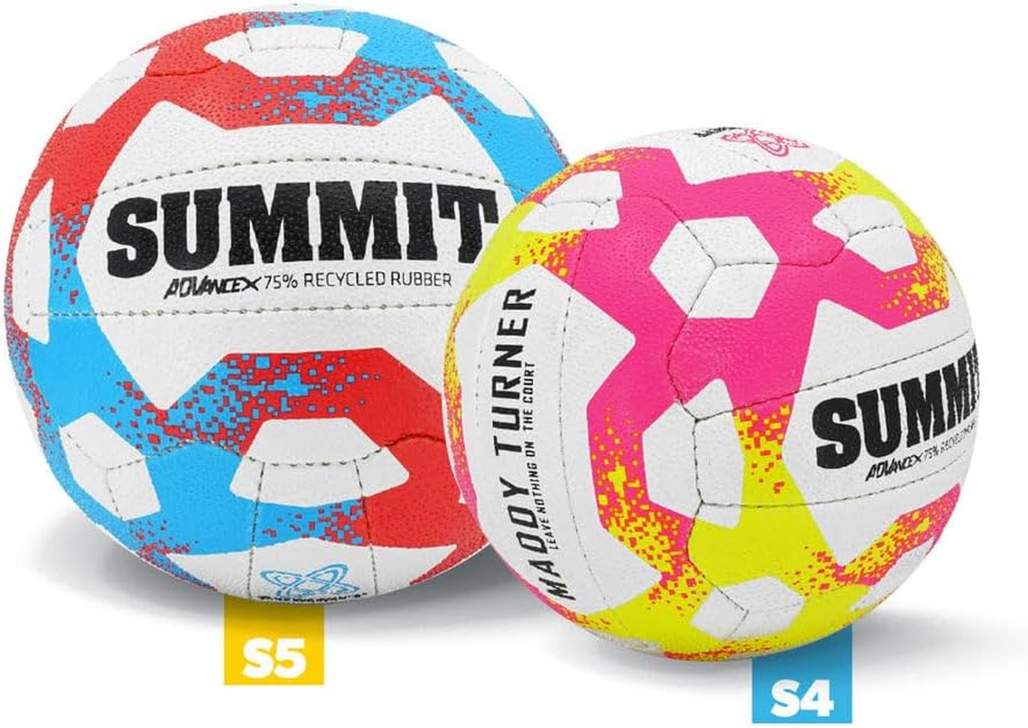 SUMMIT Maddy Turner Advance X Netball - 18‑Panel Foam‑Backed Design by Maddy Turner with EVA Foam Layers and Recycled Rubber Grip for Club or Training Use - Size 5 image number 1