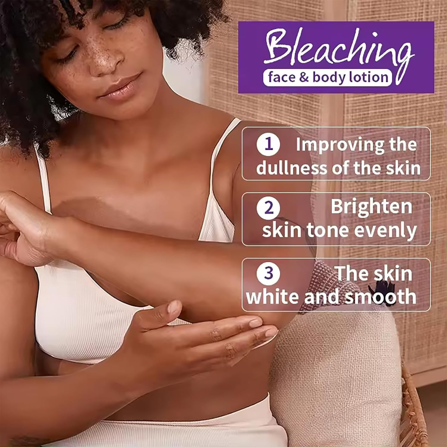 AILKE Double Glutathione Bleaching Body Lotion, Whitening, Even Skin Tone, Remove Dark Spots, with Niacinamide, Arbutin, Perfect for Black, Dark, Caramel Skin, 500Ml (Pack of 1) image number 1