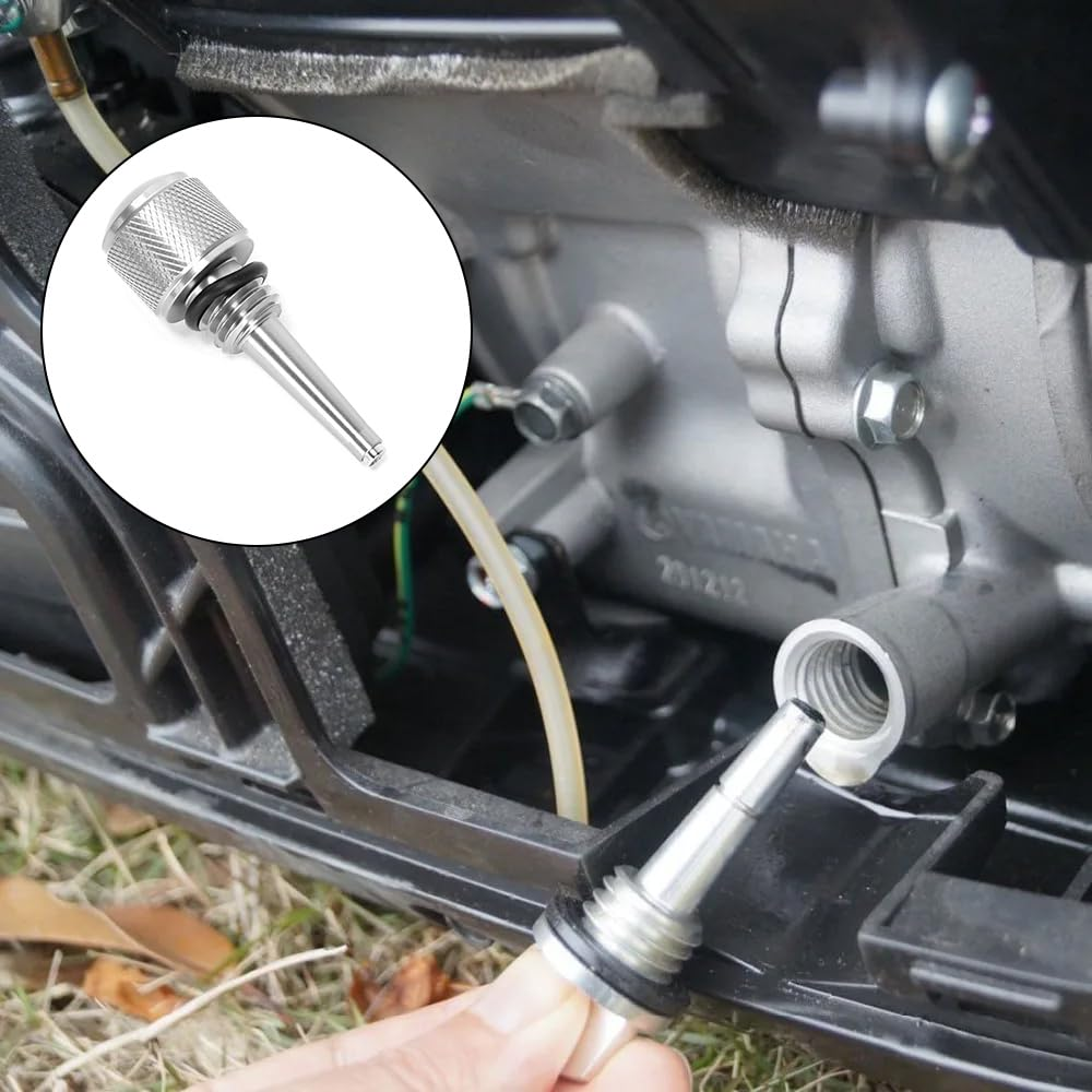 1Pcs 55201 Silver Magnetic Oil Dipstick M18-2.5 Thread with Washer Compatible with Yamaha Ef2000Is Ef1000Is,Compatible with Powerhorse 42411 - Red image number 3