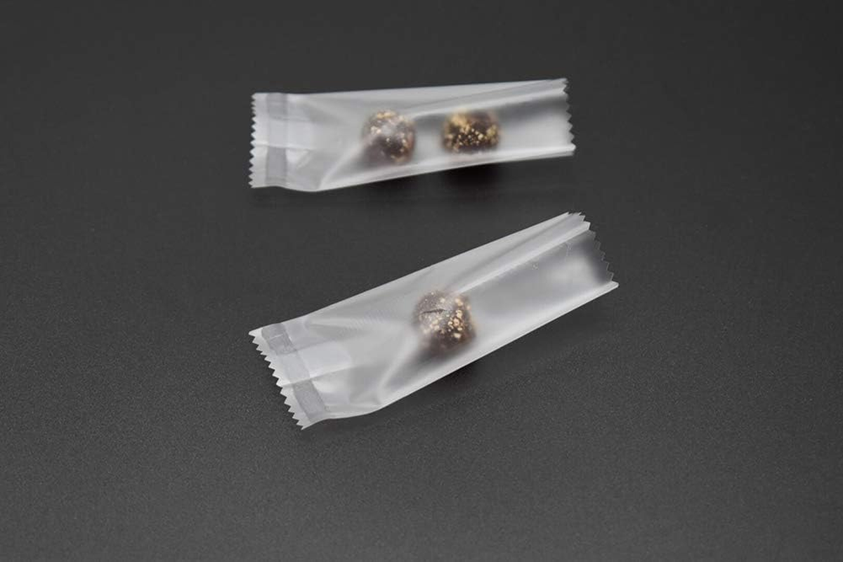 1200Pcs Candy Wrappers for Caramels 3.8"X 1.5", Heat Seala Bags for Nougat, Small Clear Gift Cellophane Bag for Homemade Torrone Italian,Nonstick Hard Candy Packaging - White/ 200 Sheets image number 3