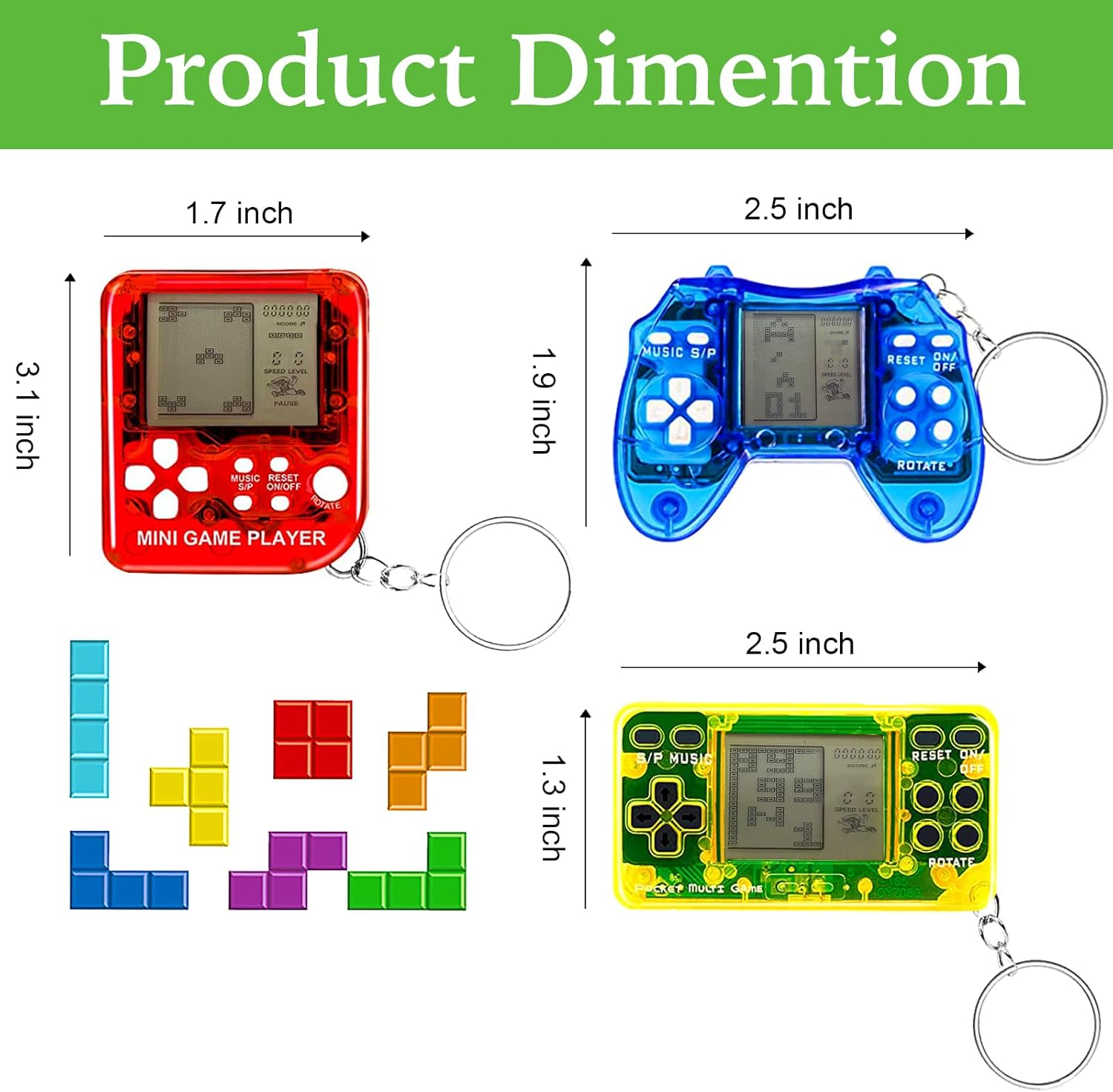 Carlerait 12 PCS Video Game Party Favors, Video Game Keychain Birthday Gaming Party Supplies Goodie Bag Stuffers Gift Idea for Kids image number 5