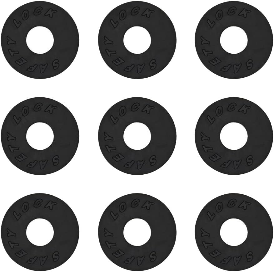 10Pc Black Guitar Strap Locks Blocks anti Slip for Acoustic Electric Guitar Bass image number 5