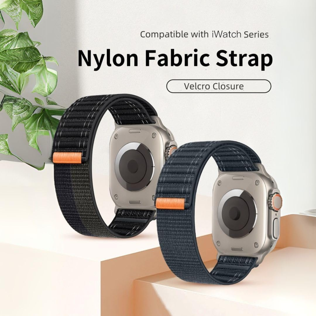 Compatible with Apple Watch Strap 46/45/44/49Mm 42/41/40/38Mm Women Men, Braided Sport Loop Band for Iwatch Series 11 10 9 8 7 6 5 4 3/SE 3 2/Ultra 3 2 Watch Band Nylon Fabric image number 5
