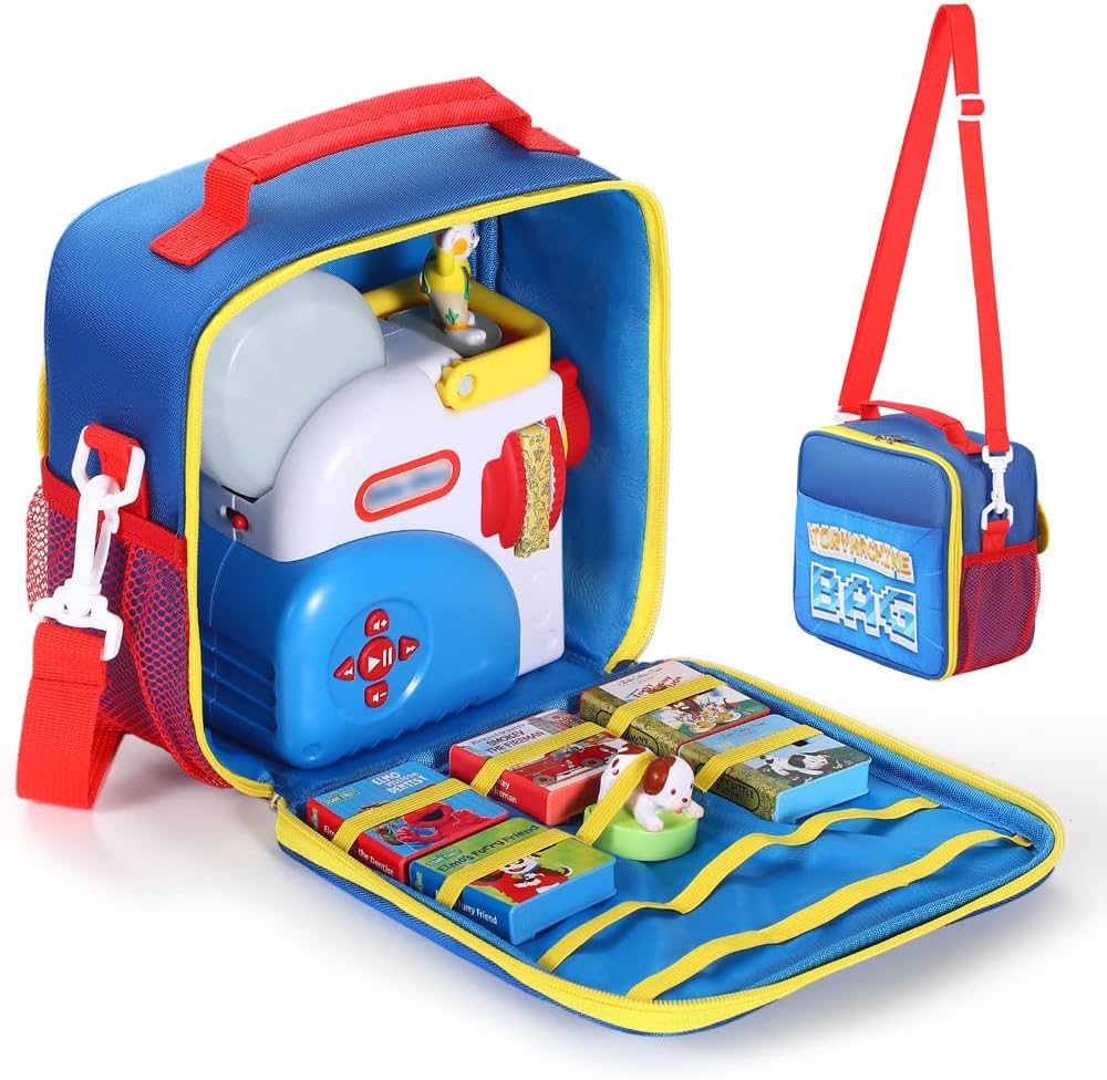 Portable Bag Carrying Case Compatible with Little Tikes Story Dream Machine Books Starter Set and Character