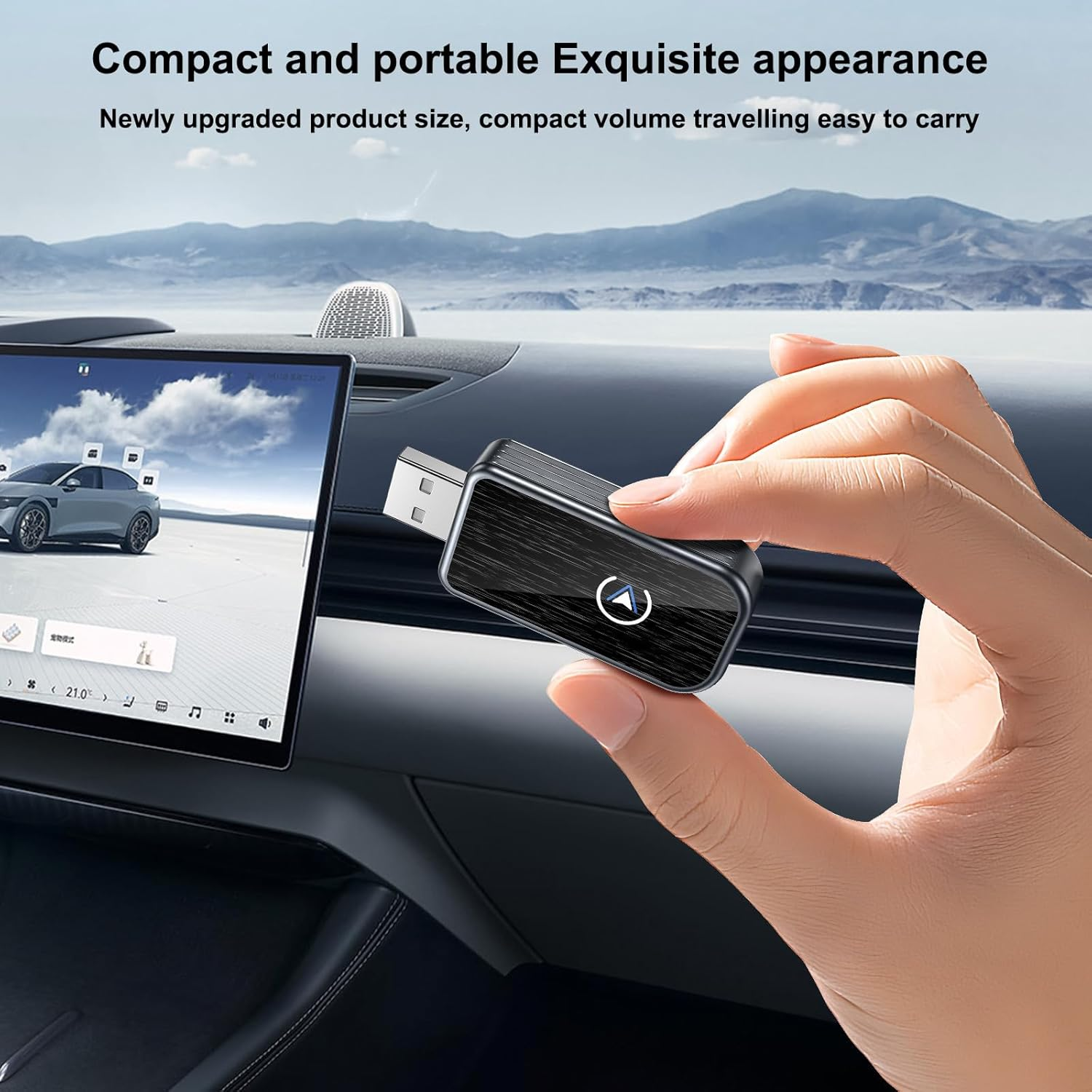 Wireless Carplay & Android Auto Adapter &ndash; Plug & Play USB Dongle for Factory Wired Systems (2017+ Cars) | Iphone/Ios 10+ & Android 11+ | Auto-Reconnect & OTA Updates image number 6