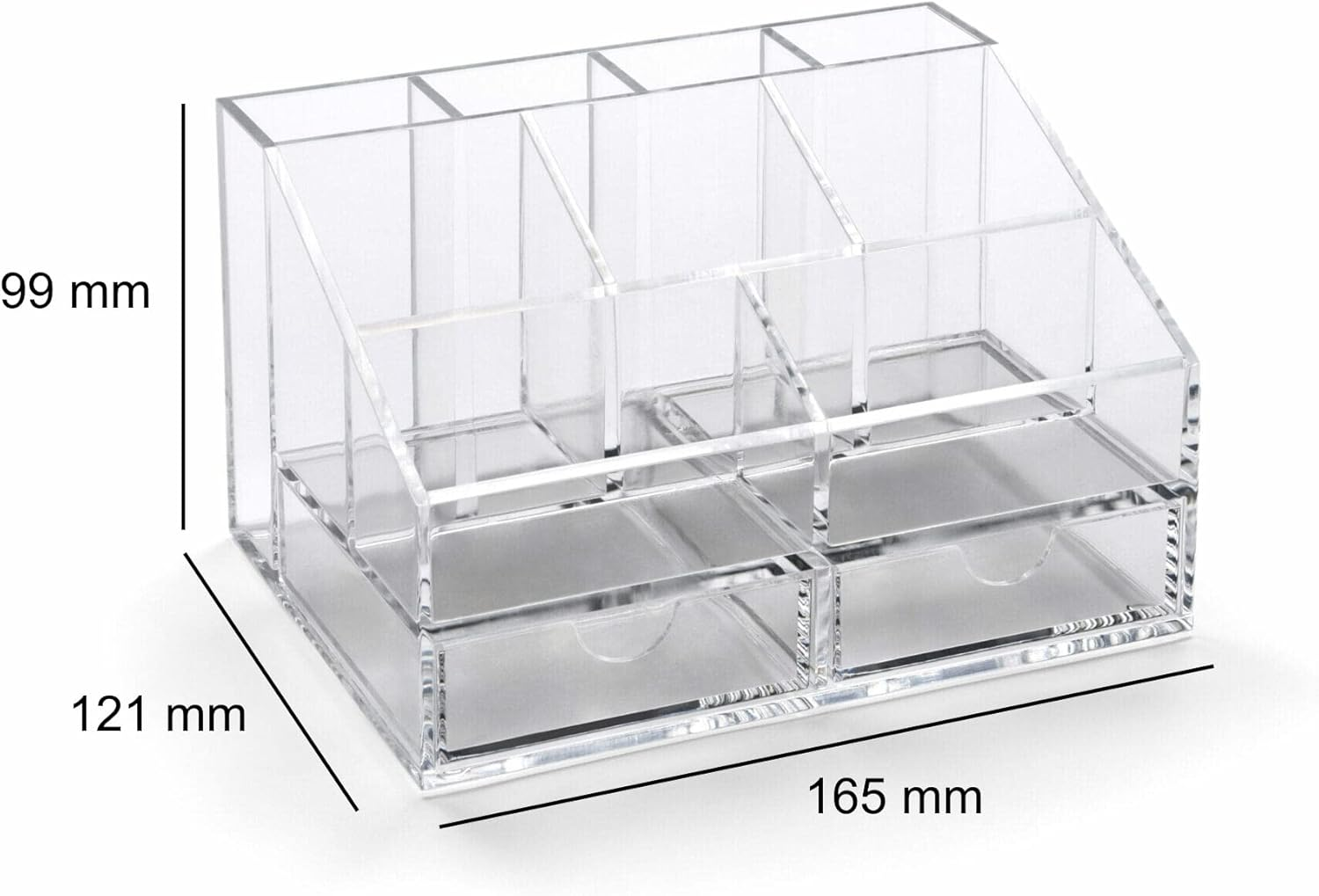 OSCO Clear Acrylic Desk Organiser, Clear (Small) image number 4