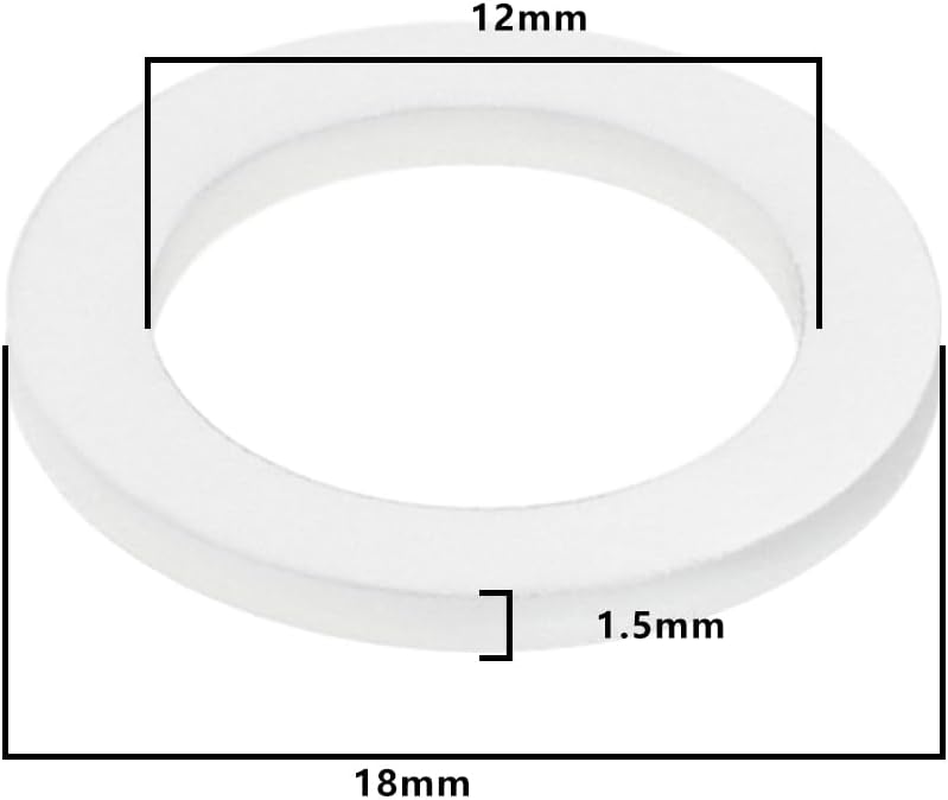 SG Store 10Pcs Sump Plug Aluminium Washer Oil Drain Plug Gasket 18Mm X 12Mm X 1.5Mm 420.2.001.7A 42020017A Compatible with Aprilia AF1 125 1988-1993 image number 2