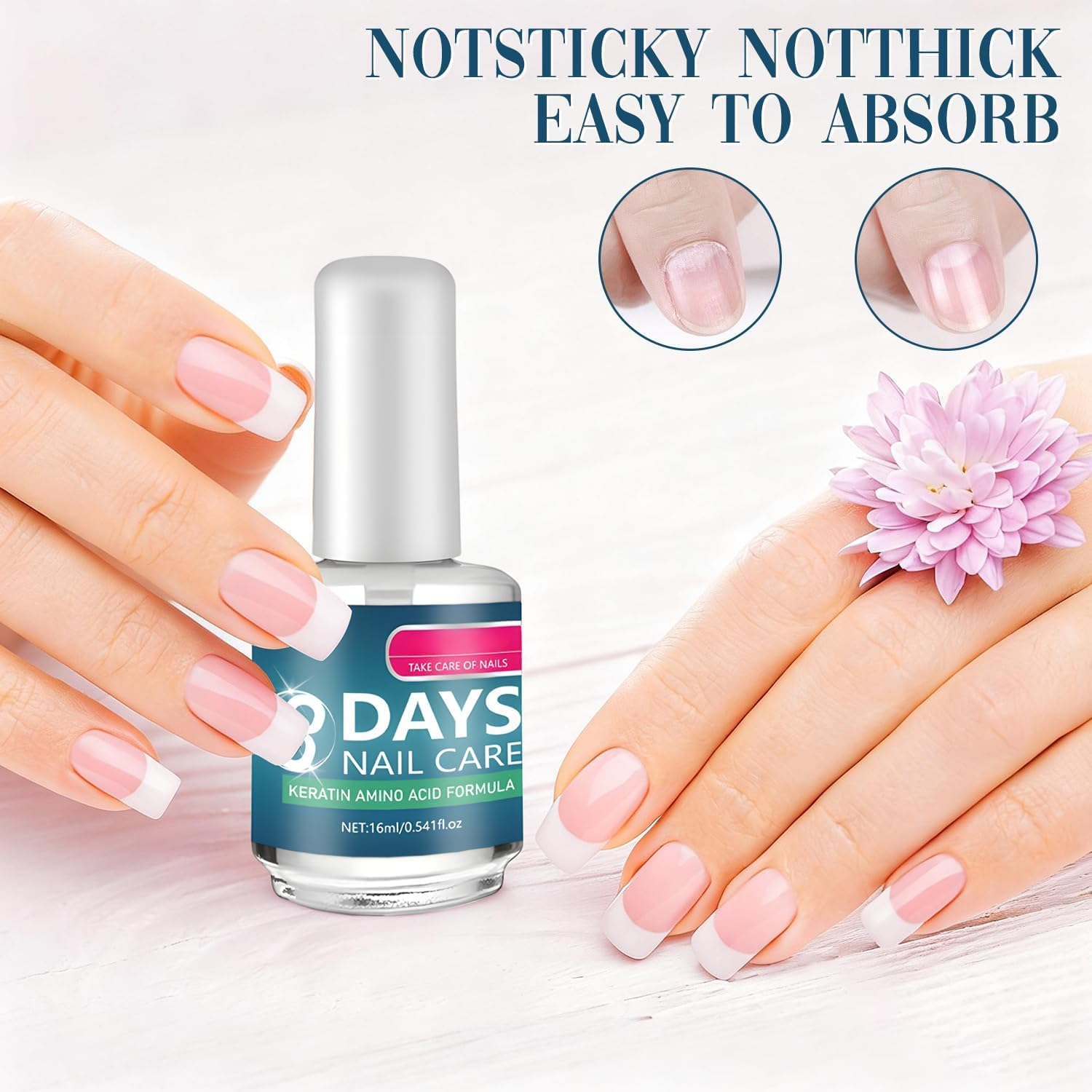 Nail Strengthener & Hydrating Gel, for Fragile Nails, 16Ml/0.56Oz (2Pcs) image number 5