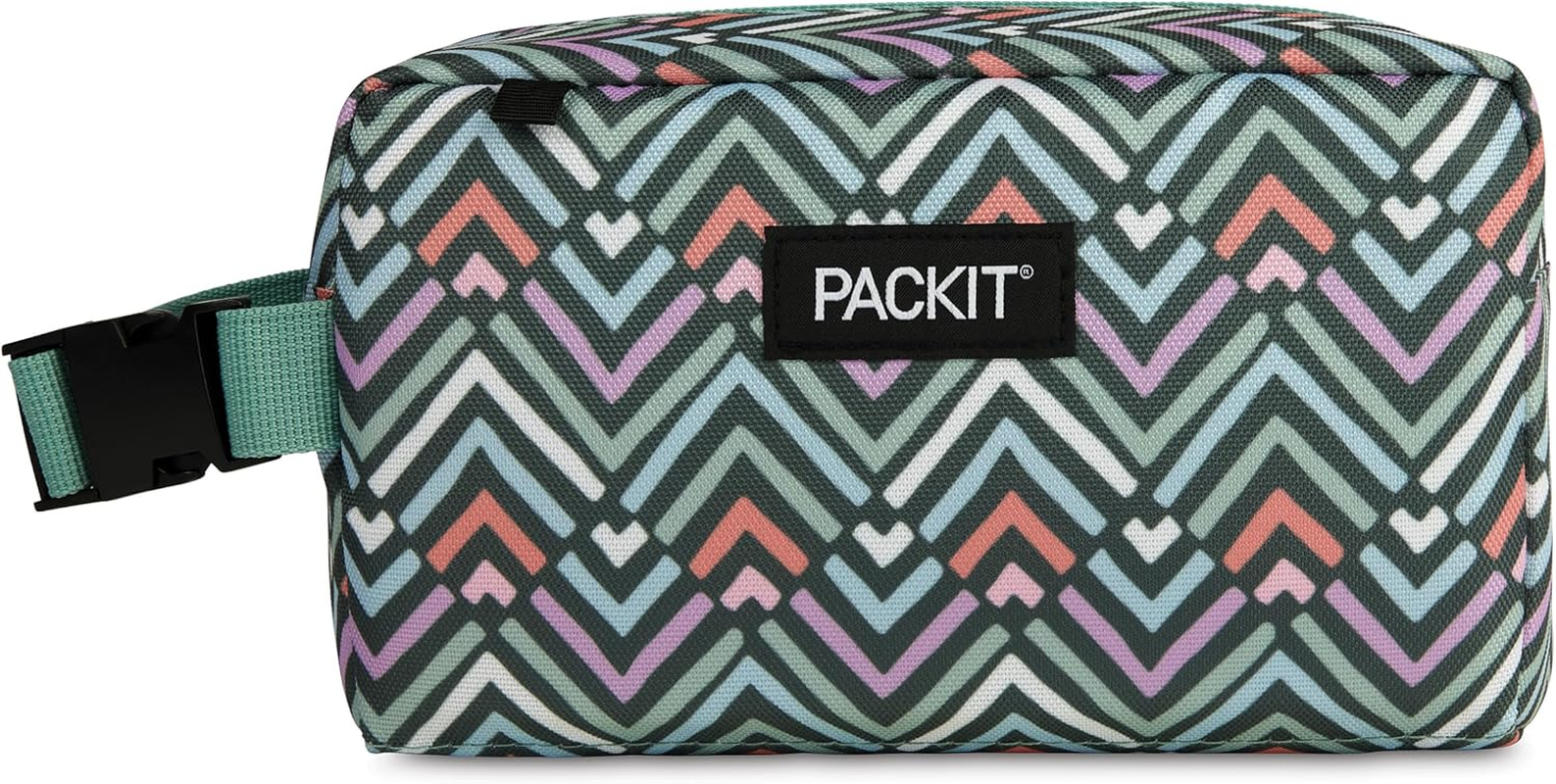 Packit&reg; Freezable Snack Box, Magenta, Built with ECOFREEZE&reg; Technology, Collapsible, Reusable, Zip Closure with Buckle Handle, Designed for Work Snacks, Fresh Snacks on the Go, Adults, and All Ages