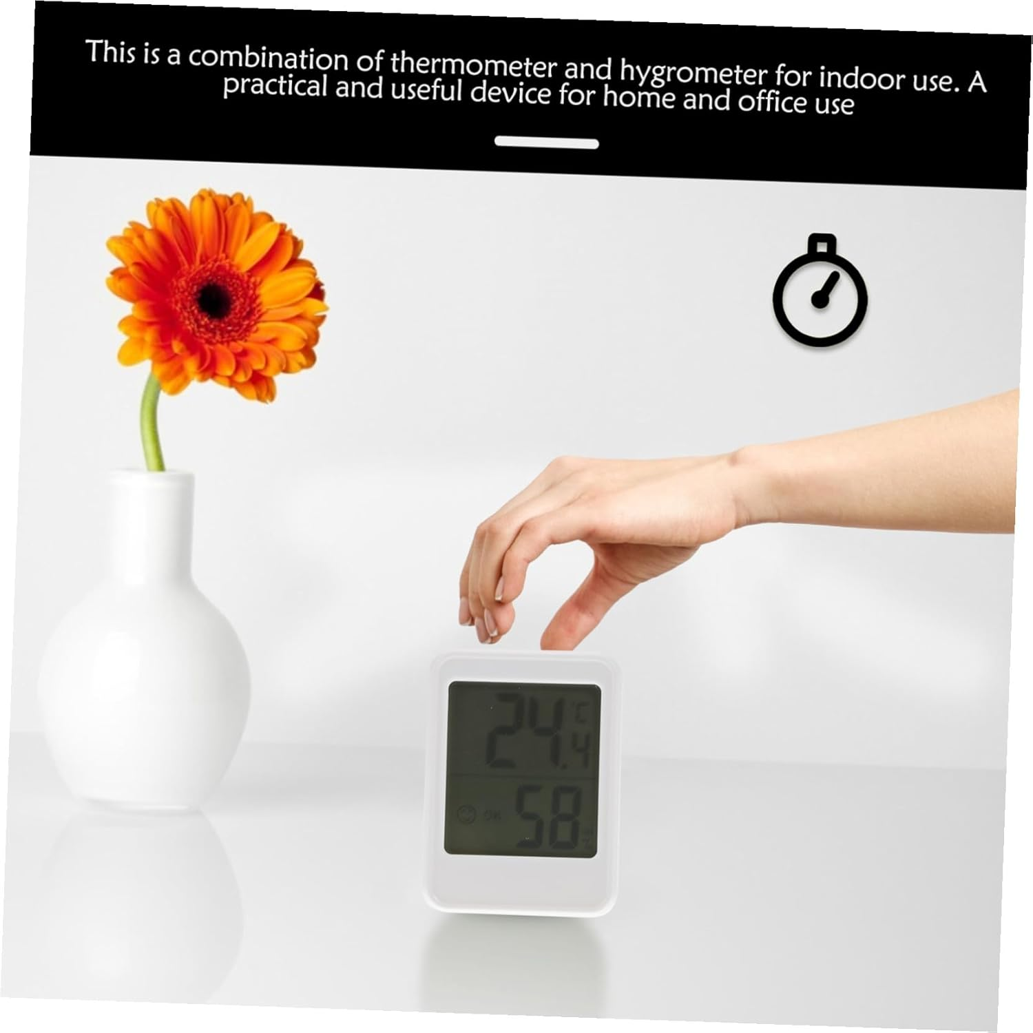 Digital Indoor Hygrometer Temperature Humidity Monitor with LCD Display Portable High-Precision Electronic Gauge for and Comfort image number 6