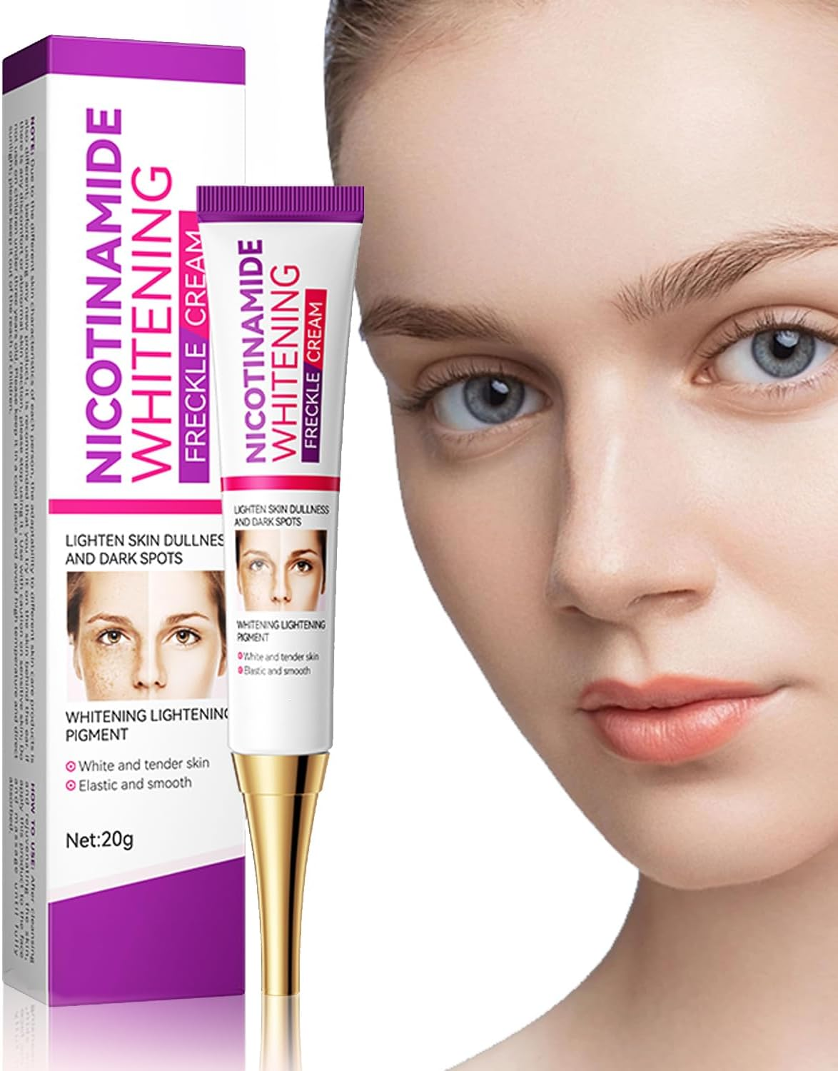 Allunodac Dark Spot Remover for Face,Nicotinamide Whitening Freckle Cream,Skin Dullness Lightening Body Cream,Hyperpigmentation Suitable for Men Women,0.8 Oz image number 3