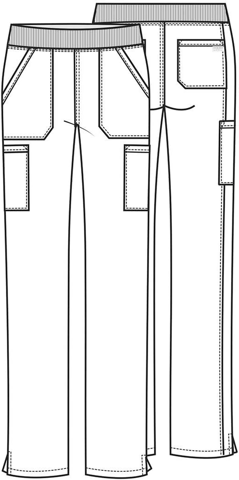 CHEROKEE WW Professionals WW170 Mid Rise Straight Leg Pull-On Pant image number 5