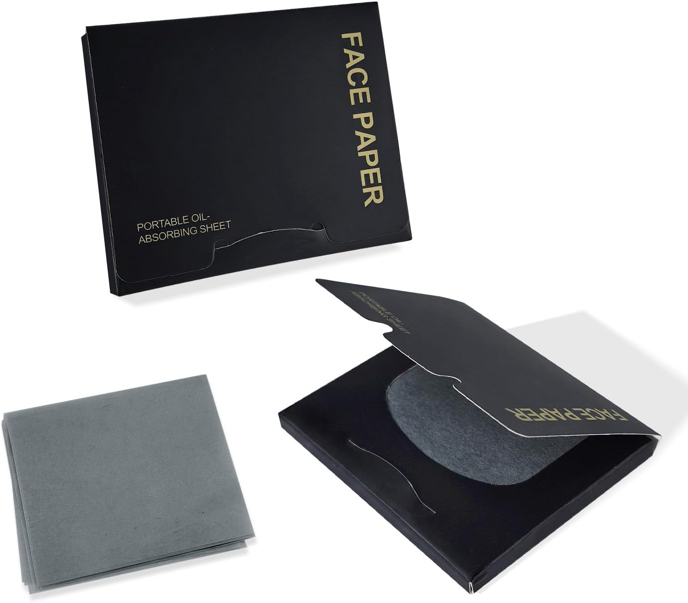 BOROLA Oil Blotting Paper for Face 200 Sheets Replacement Packs, Soft Absorbing Pads for Face Shine Control, Portable Oil Absorbing Tissues for Oily Skin, Design for Men & Women(White)