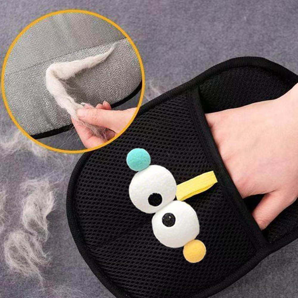 Tcdwla Pet Hair Remover Glove, Pack of 2 Fur Magnet 22 X 16 Cm, Hair Removal Glove, Reusable, Grooming Care for Cats and Dogs image number 3