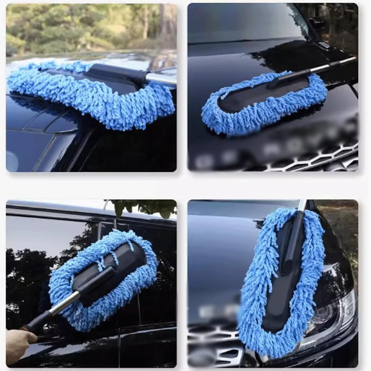 Cleaning Brush Set Retractable Car Wash Mop Special Car Wiping Brush Soft Bristles Dust Duster Car Brush No Harm for Car Surface image number 3