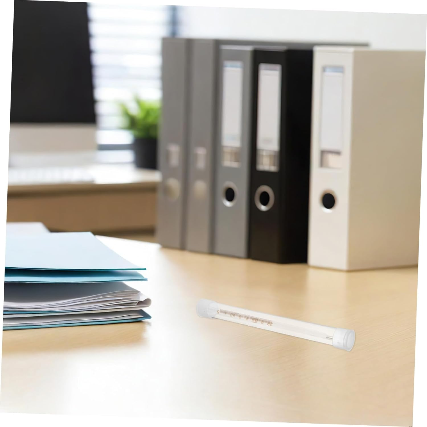 Healifty 10Pcs Thermometer Protective Case Plastic Tube Dustproof Portable Storage Container for Home Clinic Travel Safety Organizer image number 4