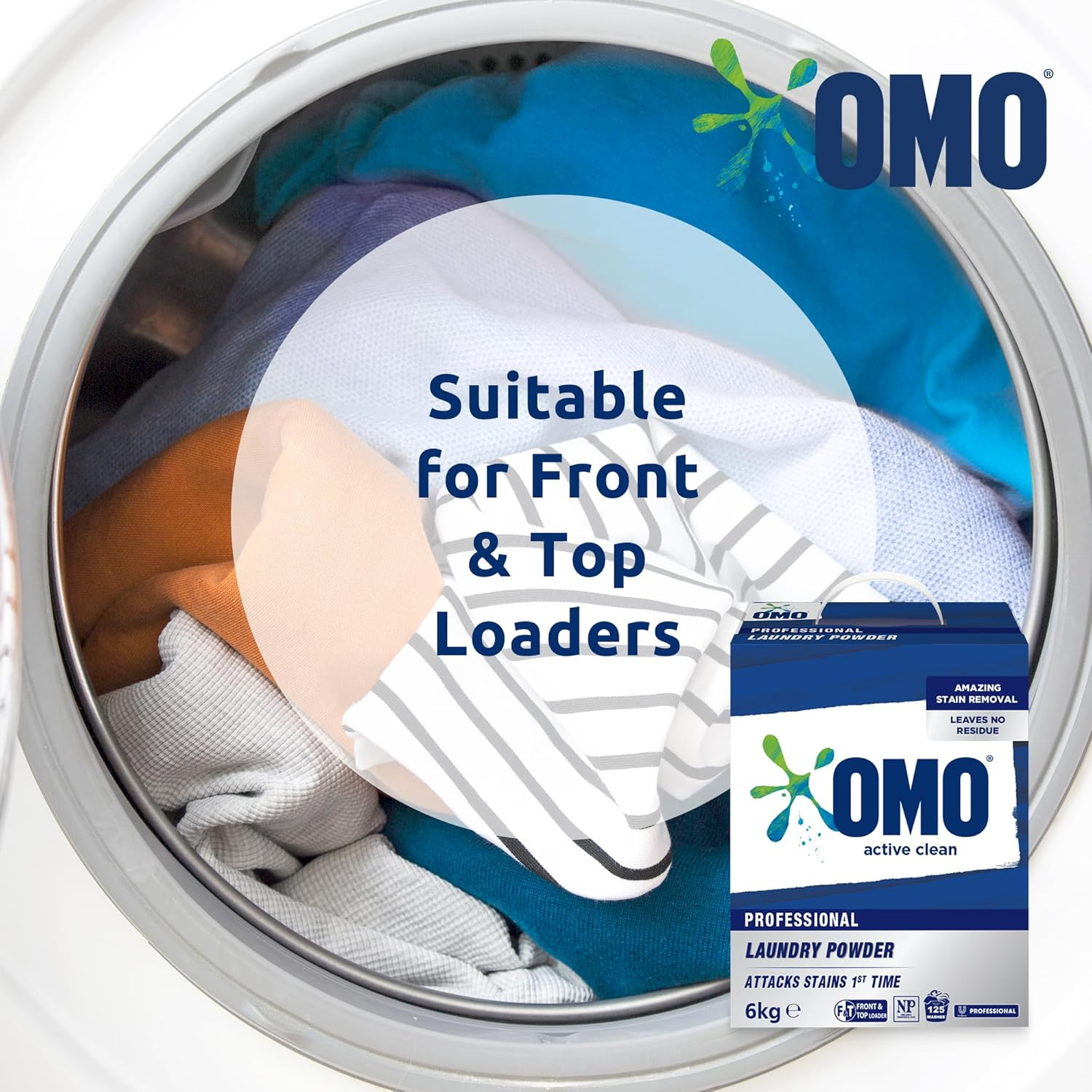 OMO PRO Laundry Powder Detergent &ndash; Unscented, Effective on Stains, Gentle on Skin, 6Kg for White & Colored Fabrics image number 4