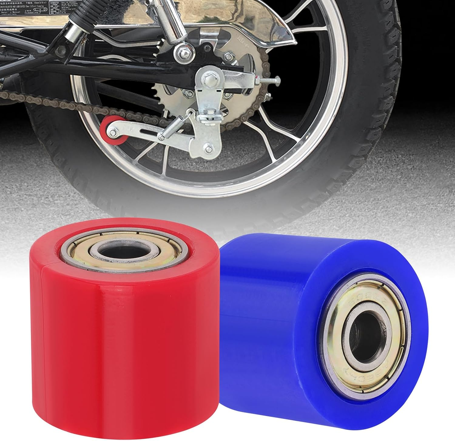 Windance 2PCS 8Mm Chain Tensioner Guide Wheel, Drive Chain Pulley Roller for Dirt Pit Bikes Street Bikes Motorcycles ATV off Road Street Bike (Blue Guide Wheel) image number 5