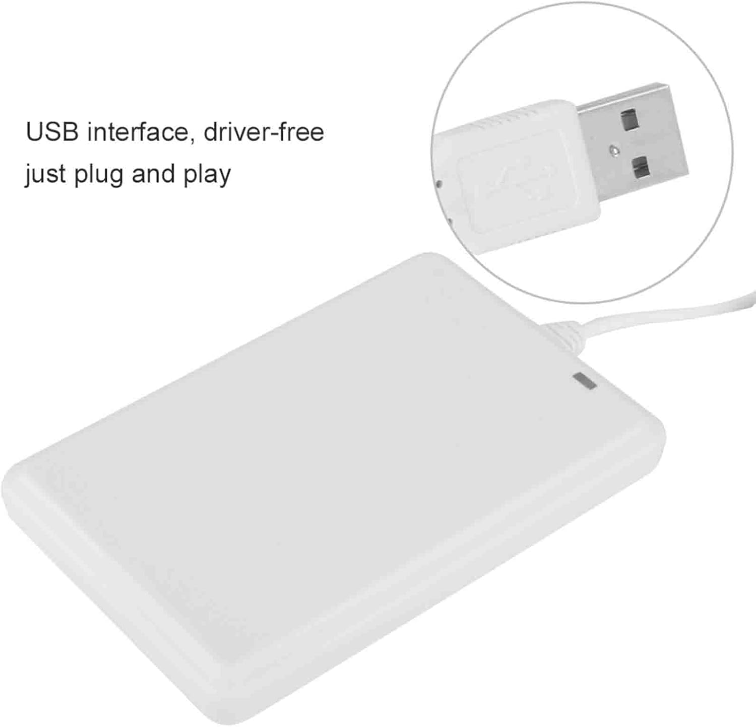 Smart Card Reader 0.2S Compatible USB Non- Card Reader 0-80Mm with Status Indicator Light (125Khz ID Card) image number 3