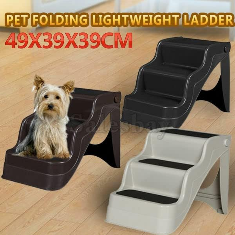 PETBRO Portable 3 Steps Foldable Doggy Cat Pet Dog Stairs Ramp Folding Ladder Stairs image number 6