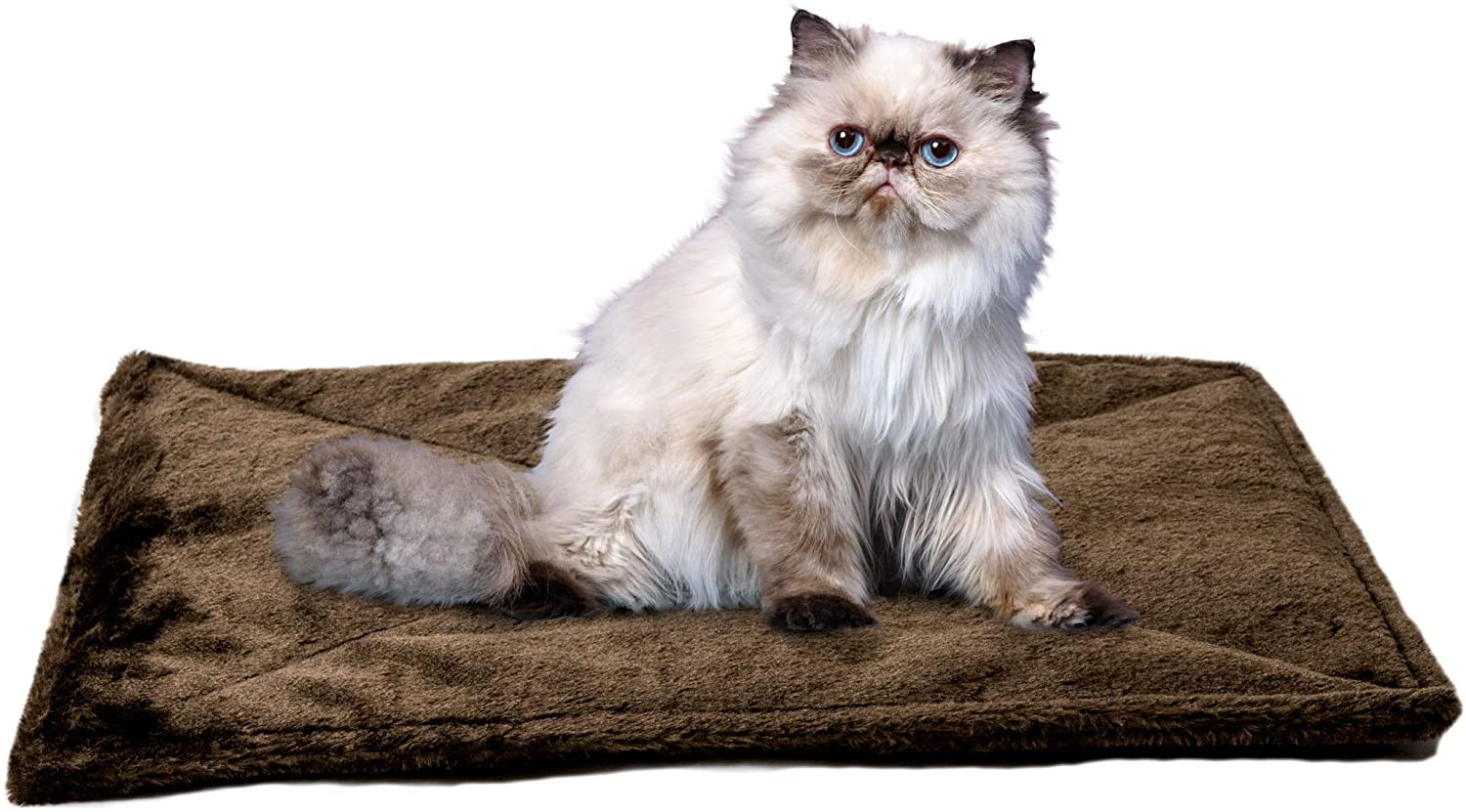 Furhaven Small Cat Bed Thermanap Quilted Faux Fur Self-Warming Pad, Washable - Leopard Print, Small