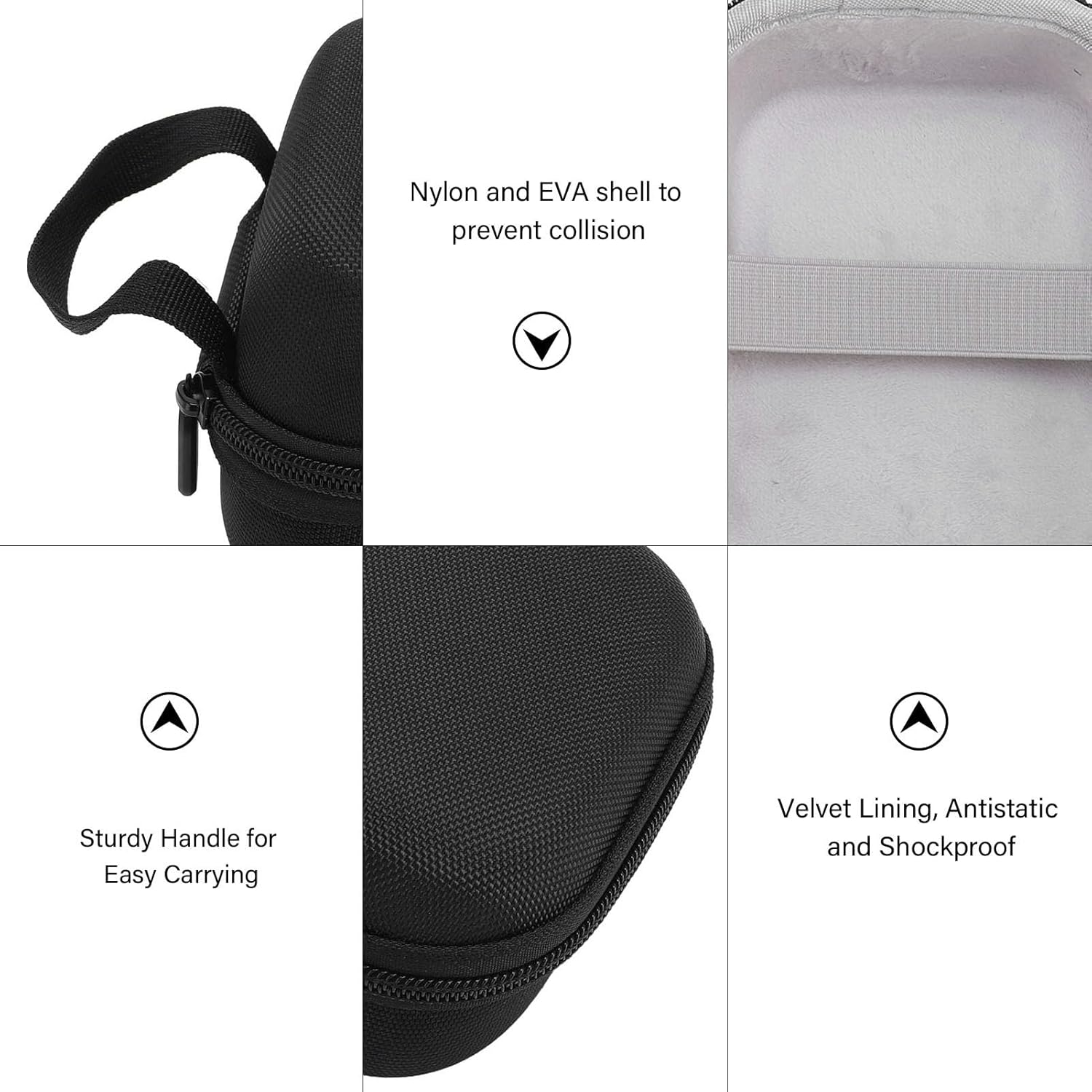 Hard Shell Case for Ihealth Blood Pressure Monitor, Portable Carrying Travel Case with Handle and Mesh Pouch, Velvet Lining image number 6